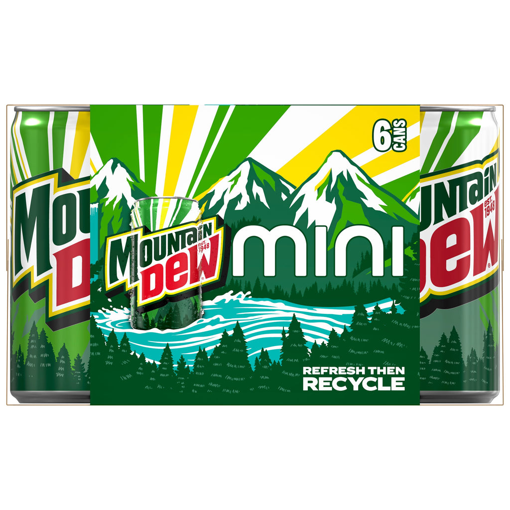 Mountain Dew Citrus Soda Pop Cans 7.5 Fl Oz 6 Pack