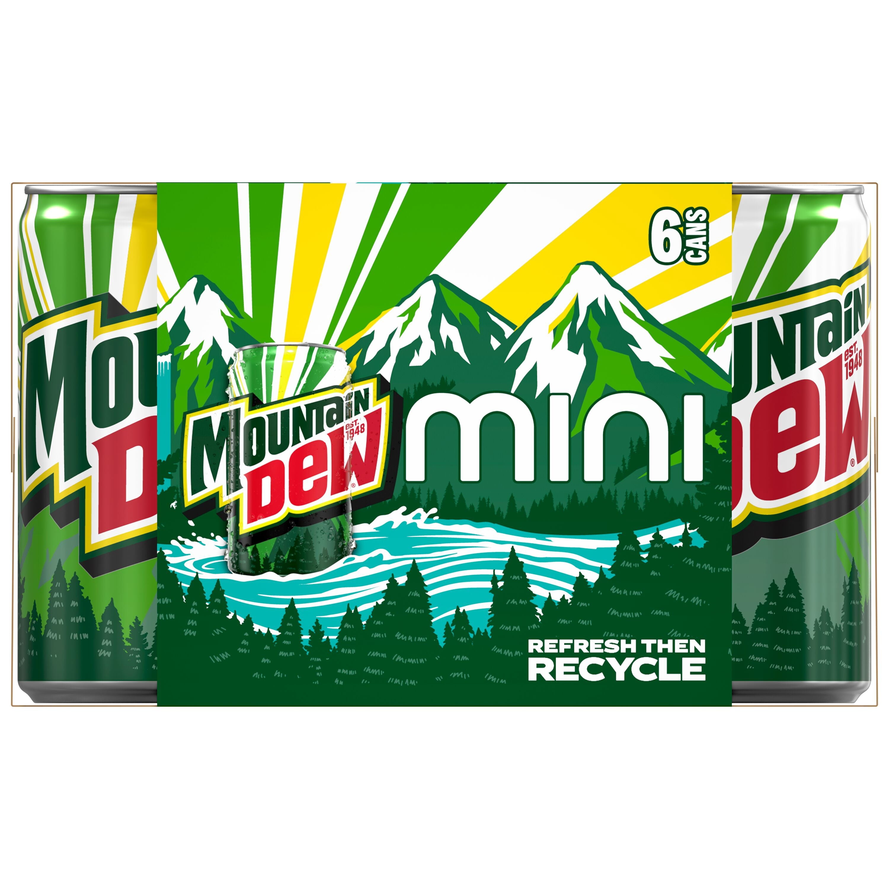 Mountain Dew Citrus Soda Pop Cans 7.5 Fl Oz 6 Pack