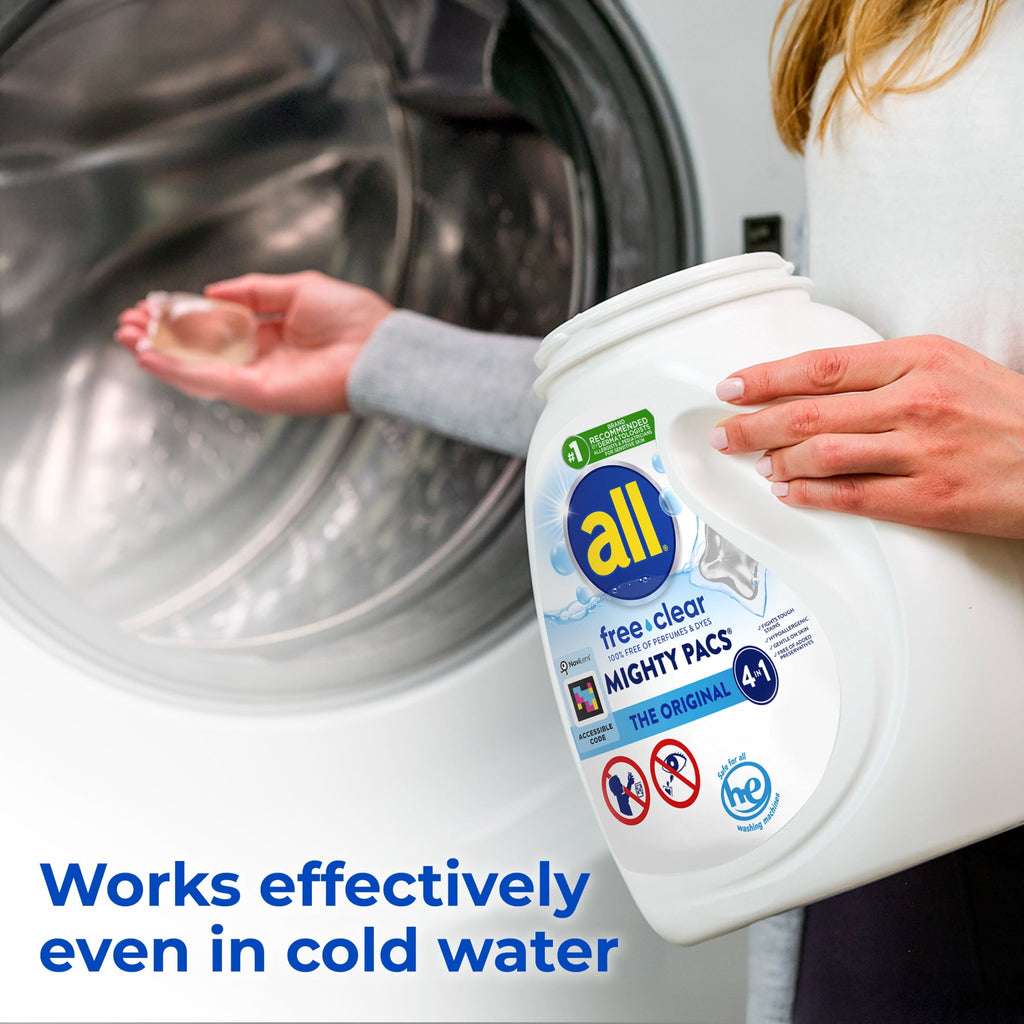all free clear MIGHTY PACS The Original Laundry Detergent Pacs for Sensitive Skin 39 Count