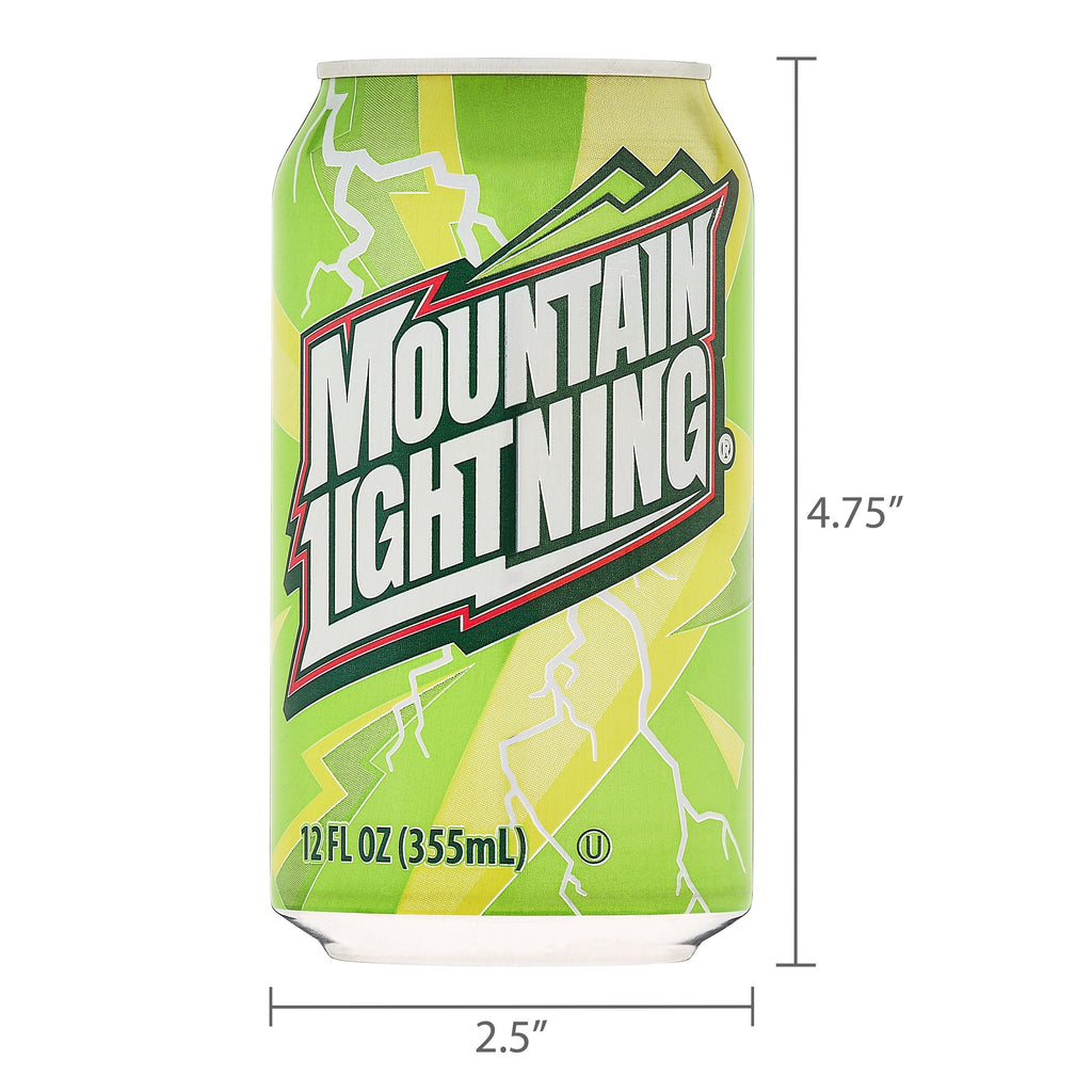 Great Value Mountain Lightning Citrus Flavored Soda Pop Cans 12 Fl Oz 12 Pack