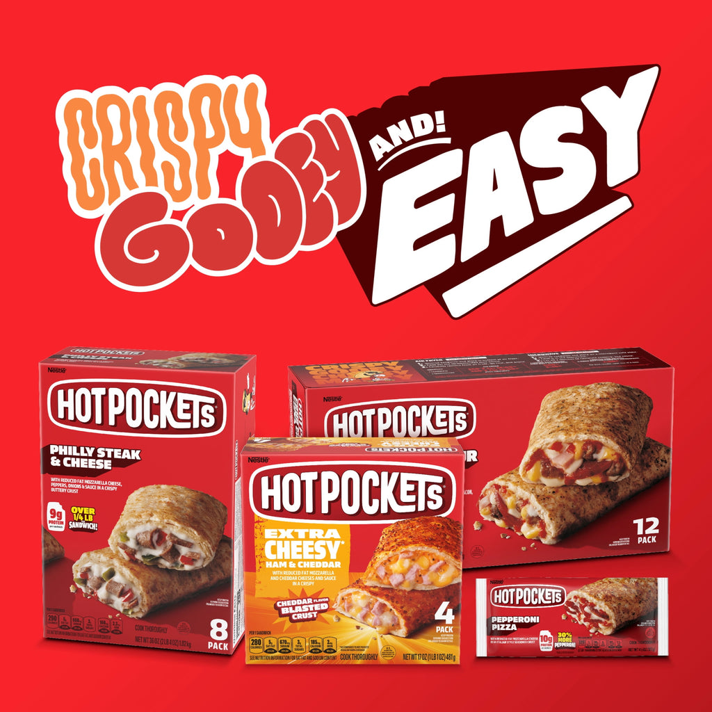 Hot Pockets Ham And Cheddar Extra Cheesy Frozen Sandwich 4 Pack 17 Oz