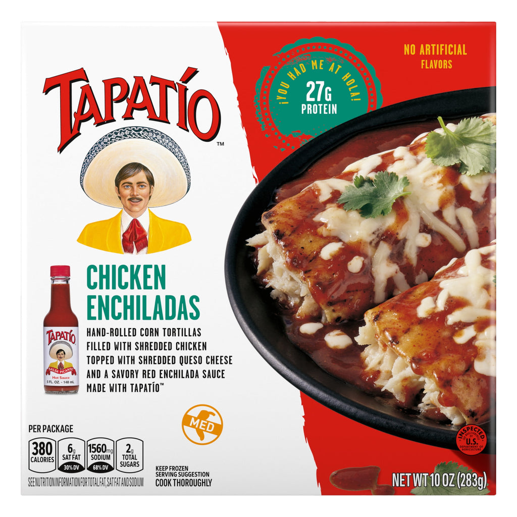 Tapatío Chicken Enchiladas Frozen Mexican Meal 10 Oz