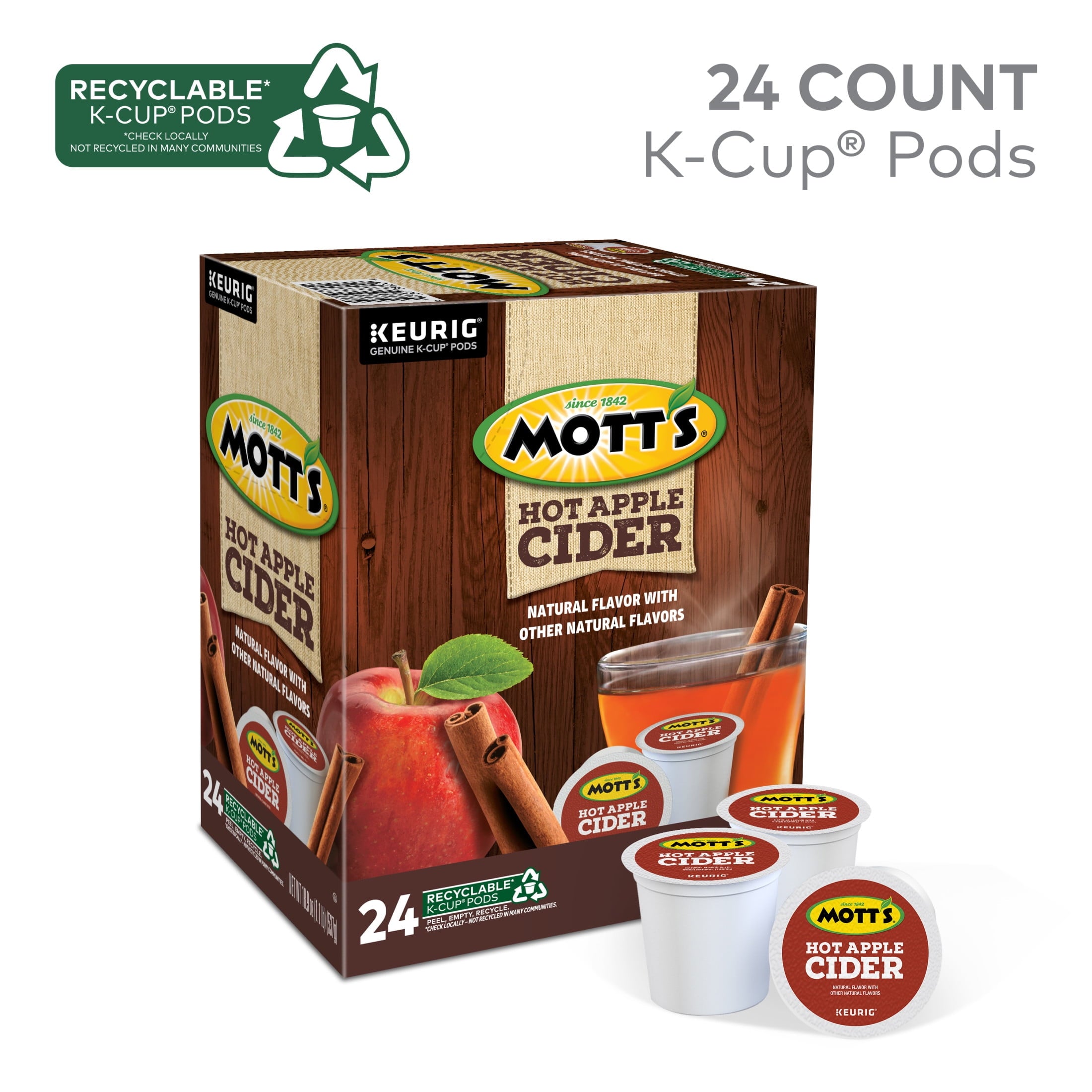Mott's Hot Apple Cider K-Cup Pods 24 Count