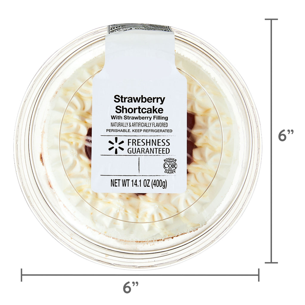 Strawberry Topped Fruit Cake 14.1 Oz Freshness Guaranteed