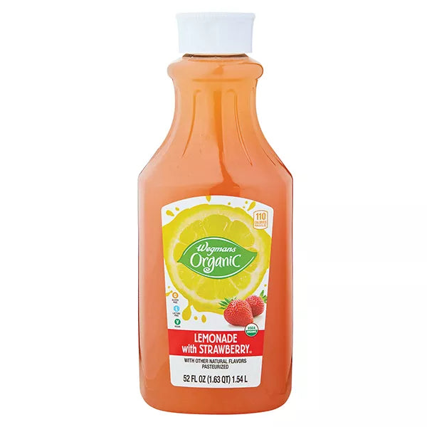 Wegmans Organic Lemonade with Strawberry 52 fl. oz.