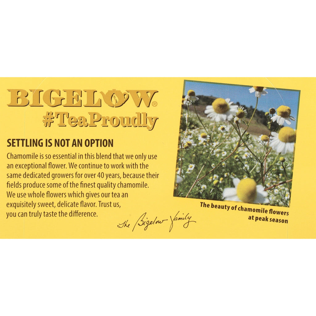 Bigelow Chamomile Vanilla and Honey Caffeine Free Herbal Tea Bags 20 Count