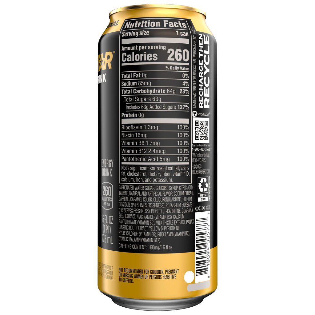 Rockstar Original Sugar Free Energy Drink 16 fl oz Single Can