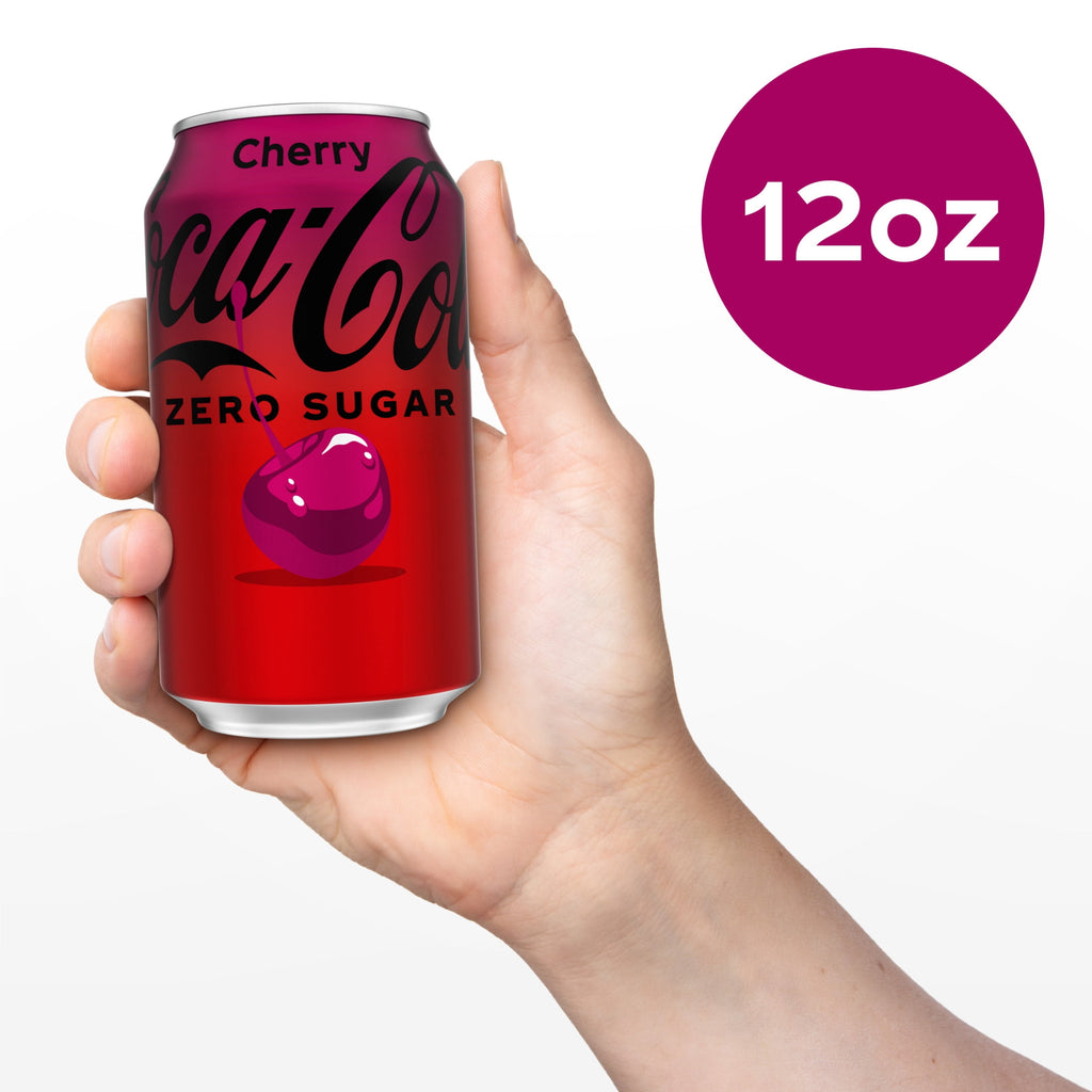 Zero Sugar Cherry Soda Pop Cans 12 Fl Oz 12 Pack Coca-Cola