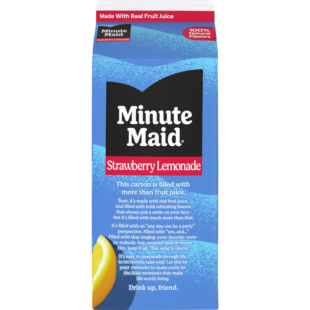 Minute Maid Strawberry Lemonade Juice Drink Carton 59 fl oz