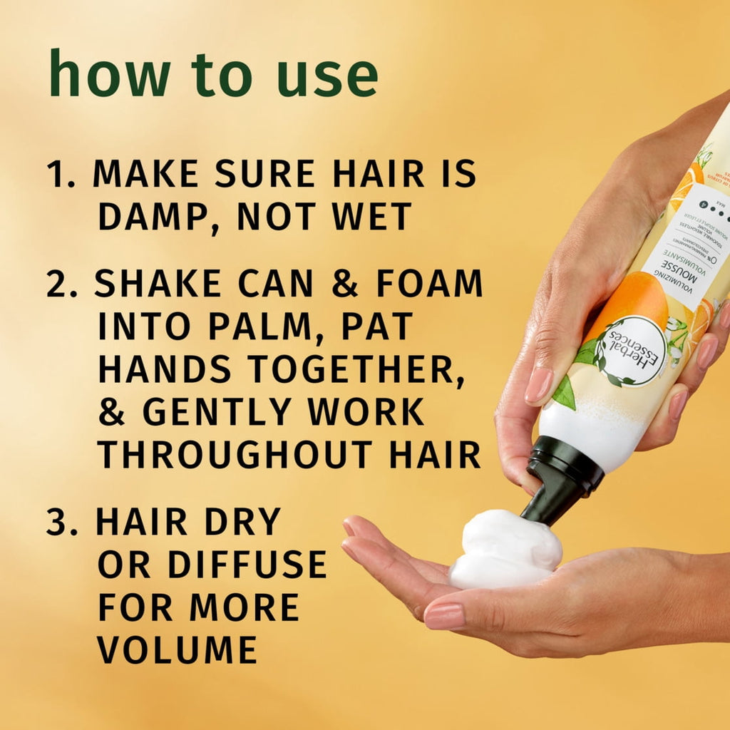 Herbal Essences Volumizing Mousse Weightless Volume All Day Hold For Fine Hair 6.8 fl oz