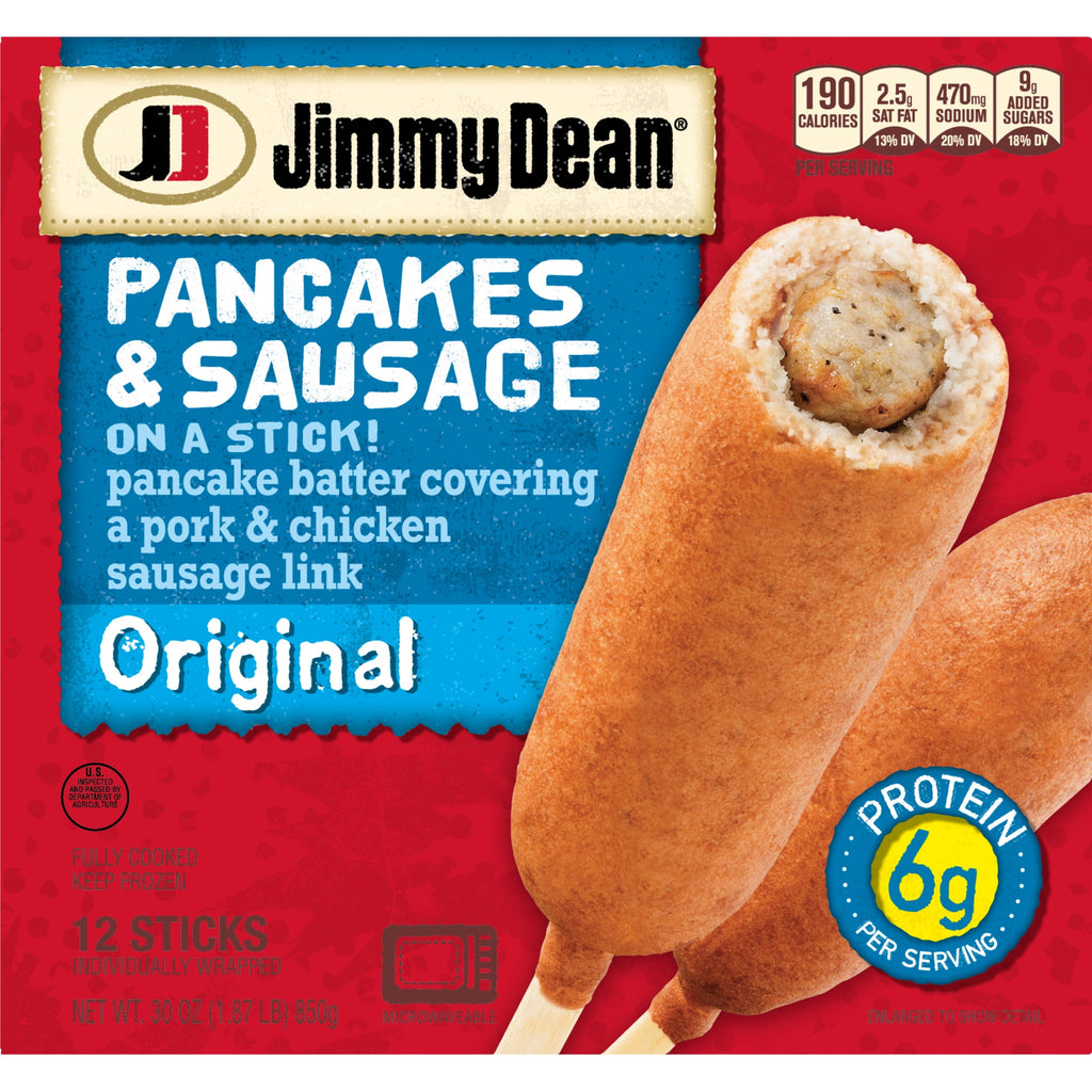 Jimmy Dean Original Pancakes & Sausage on a Stick Frozen 30 Oz 12 Count