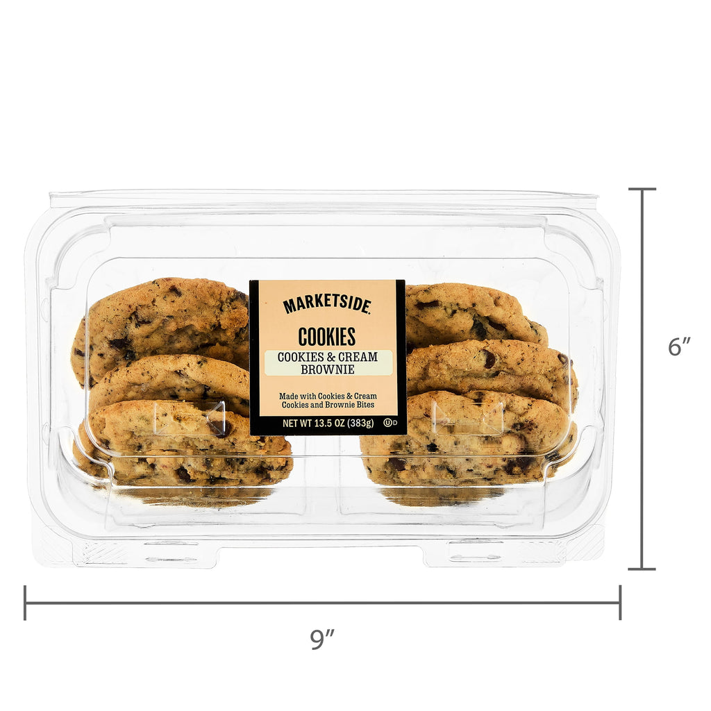 Cookies and Cream Brownie Cookies 13.5 Oz 6 Count Marketside