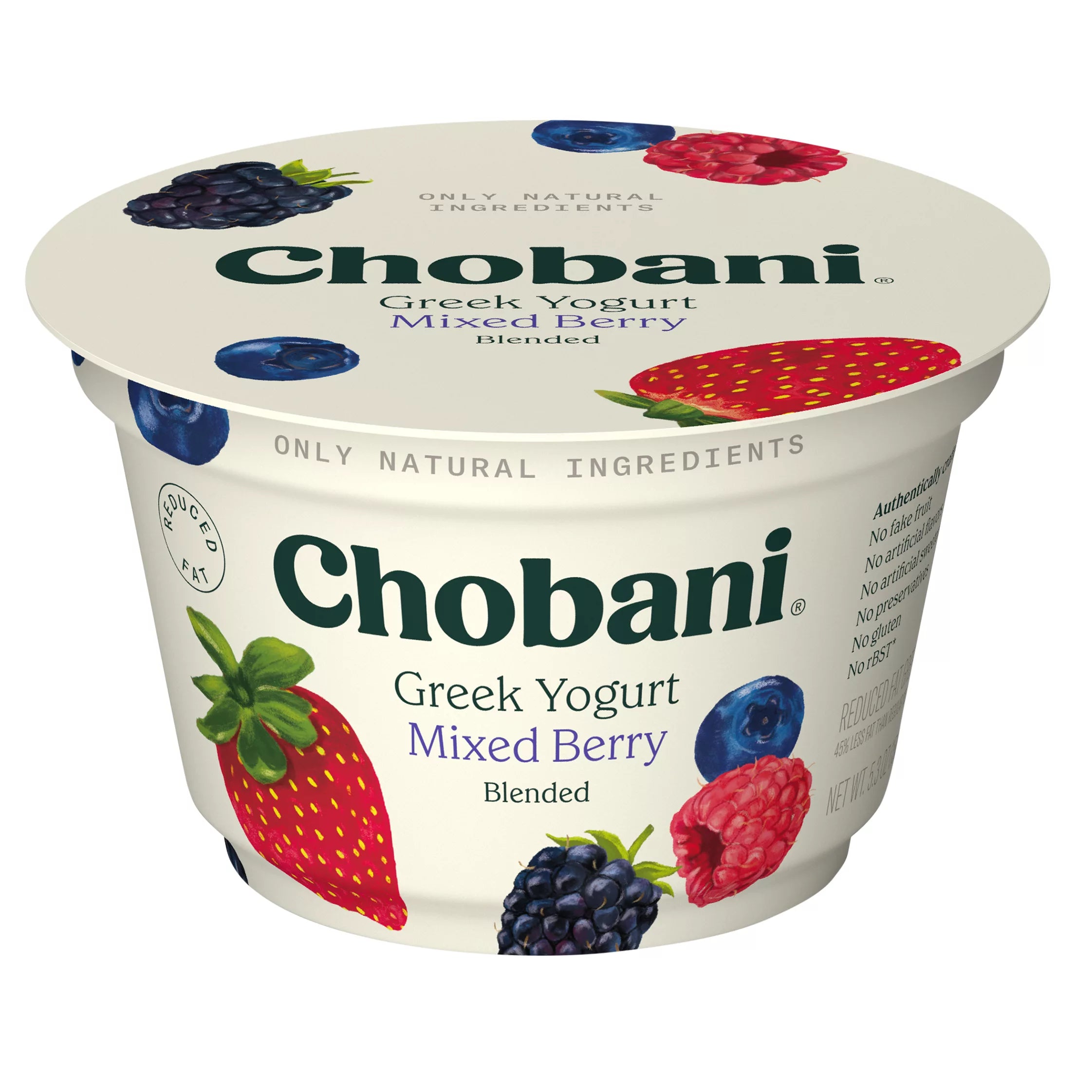 Chobani Blended Mixed Berry Greek Reduced Fat Yogurt
5.3 ounce