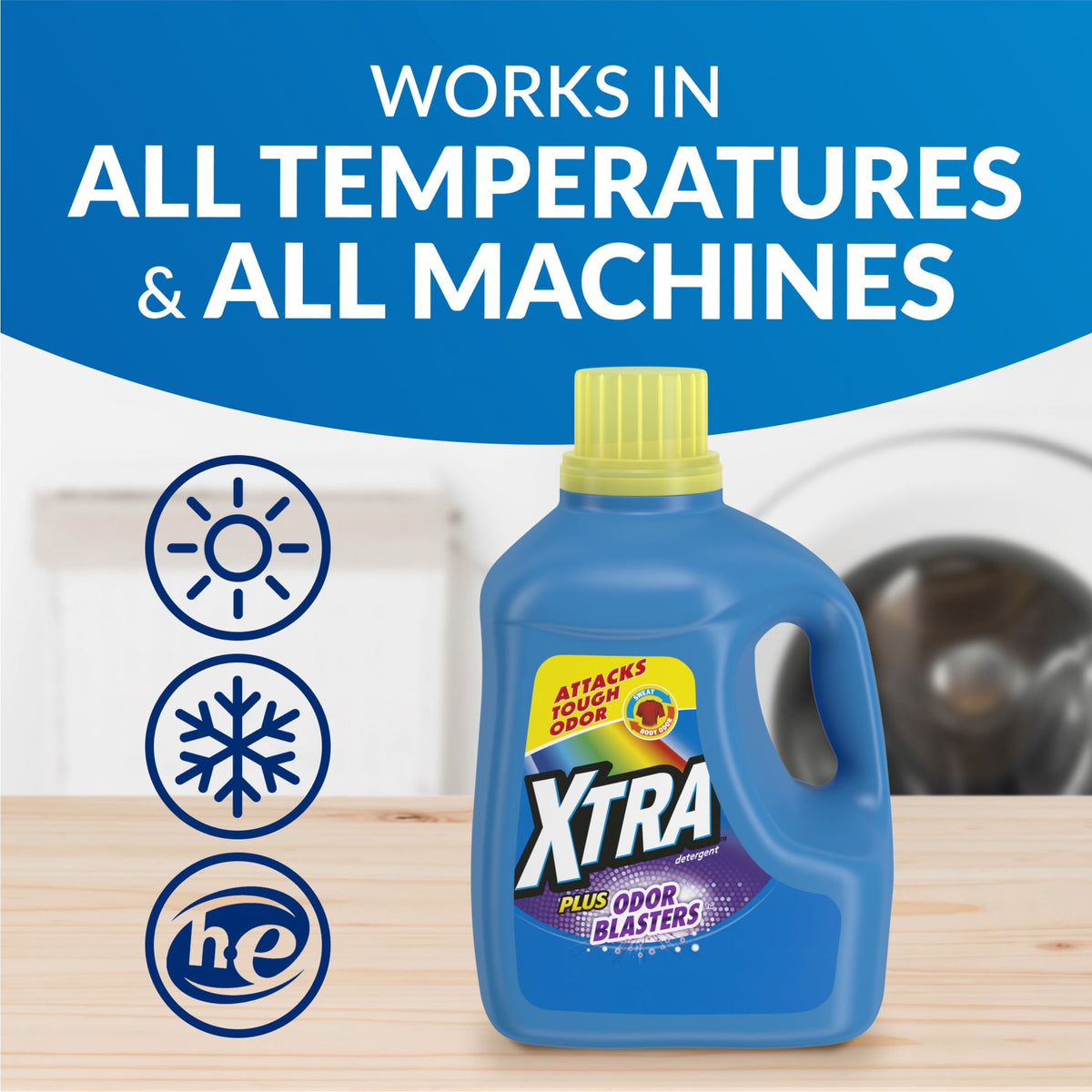 Xtra Plus Odor Blasters Fresh Scent Liquid Laundry Detergent 203.1 fl oz 131 Loads
