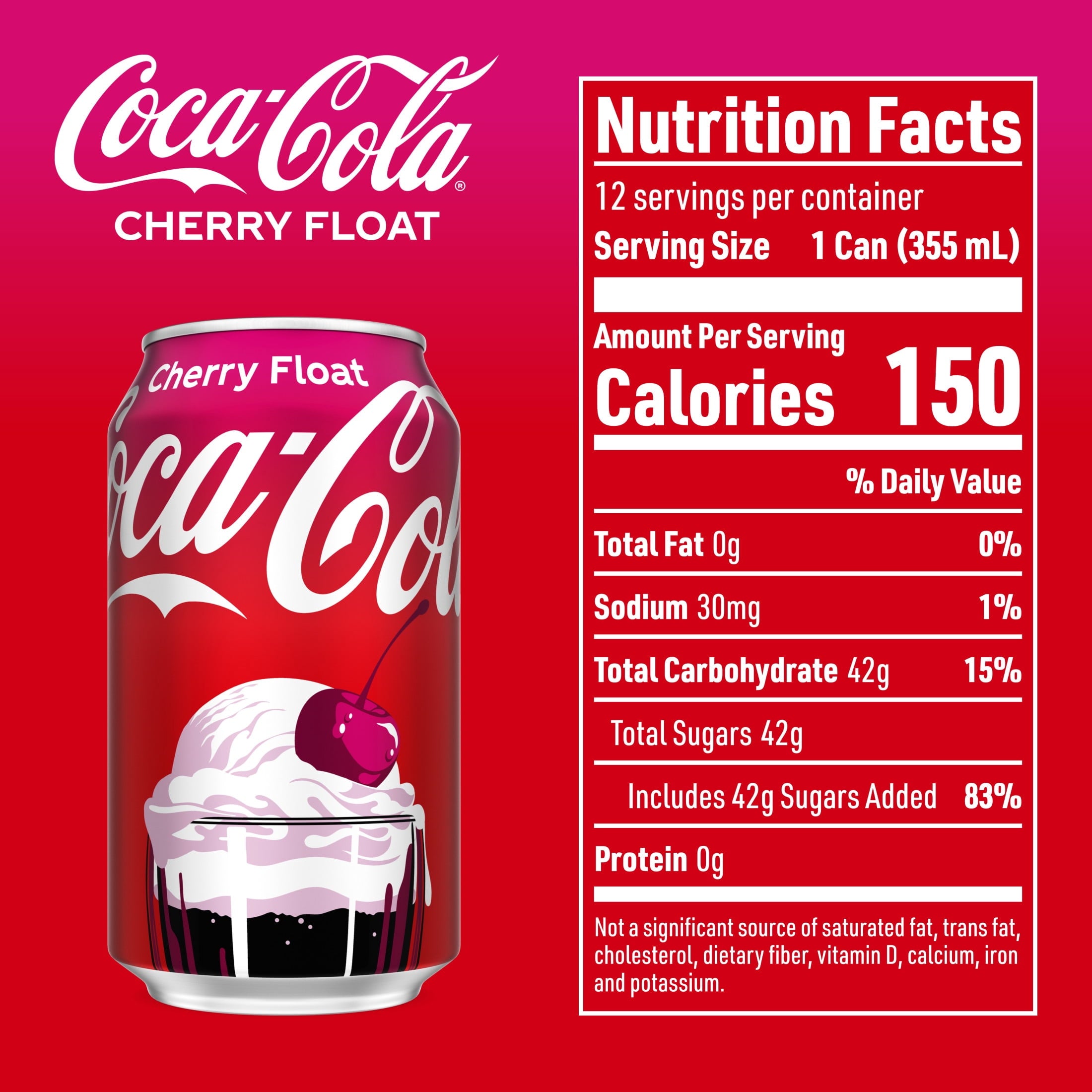 Cherry Float Soda Pop Fridge Pack Cans 12 Fl Oz 12 Pack Coca-Cola