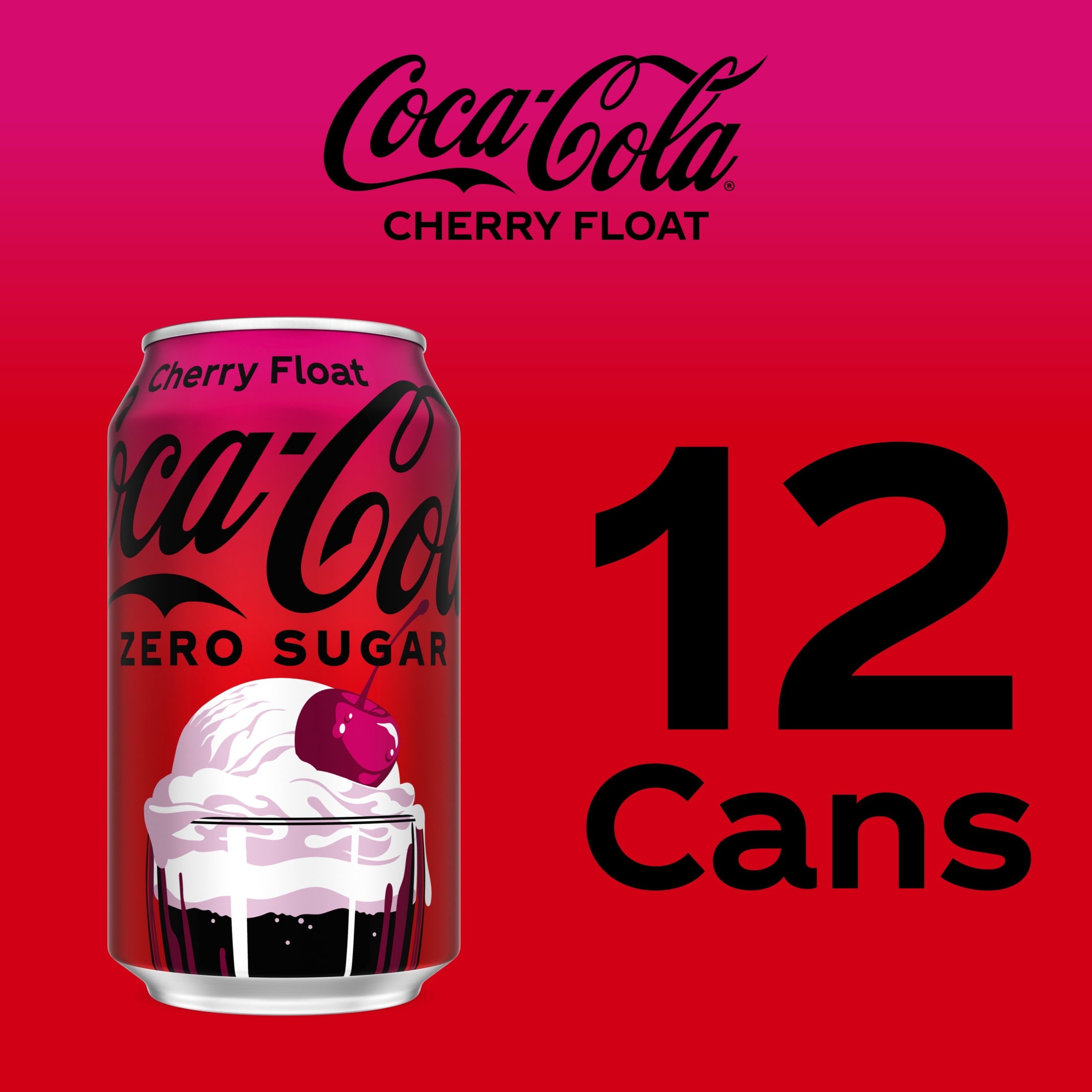 Zero Sugar Cherry Float Soda Pop Fridge Pack Cans 12 Fl Oz 12 Pack Coca-Cola