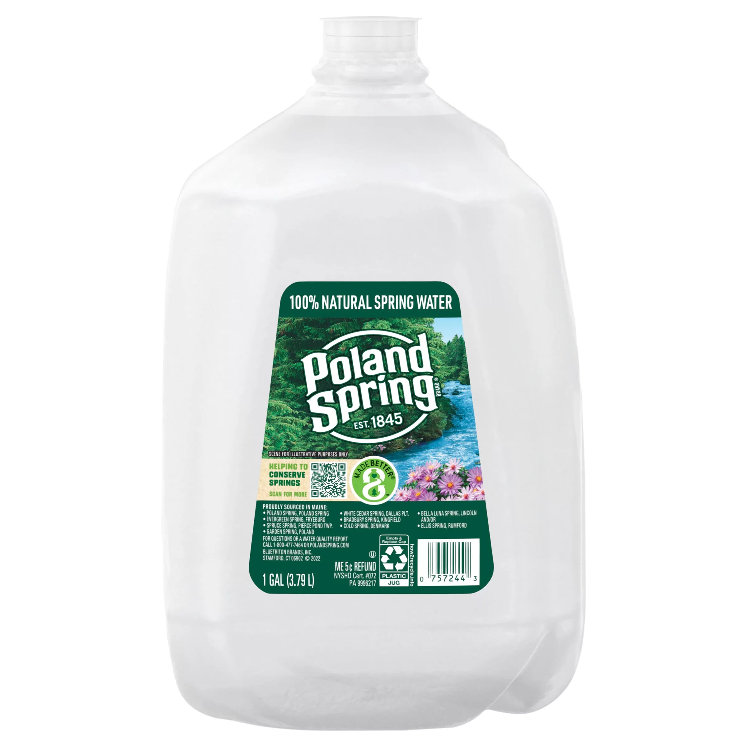 Poland Spring Natural Spring Water
1 gallon