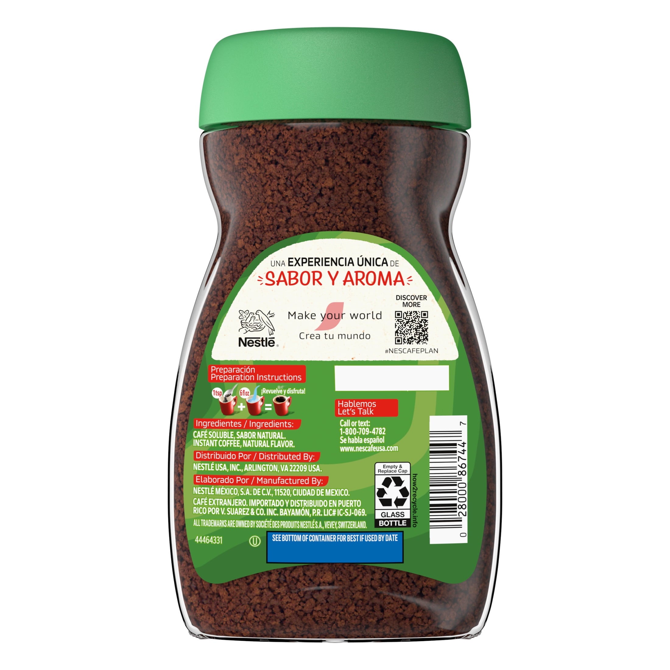 NESCAFÉ Hazelnut Naturally Caffeinated Medium Roast Instant Coffee 6 oz Jar