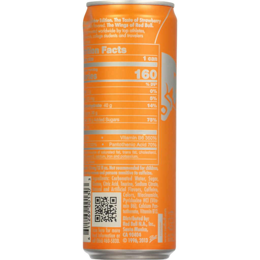 Red Bull Amber Edition Strawberry Apricot Energy Drink 12 fl oz 24 Pack Cans
