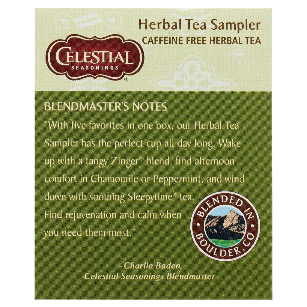 Celestial Seasonings Herbal Tea Sampler Caffeine-Free Herbal Tea Bags 18 Count