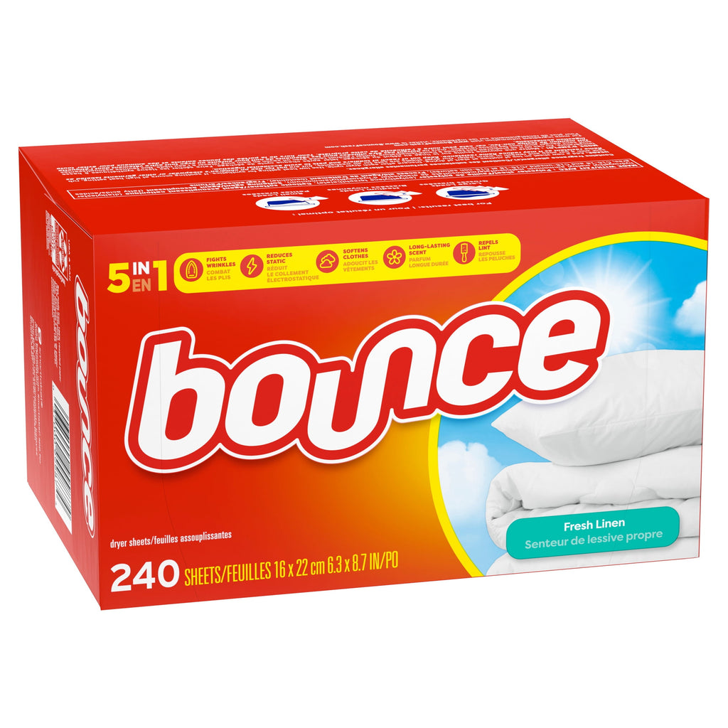 Bounce Dryer Sheets Fresh Linen Scent 240 Count