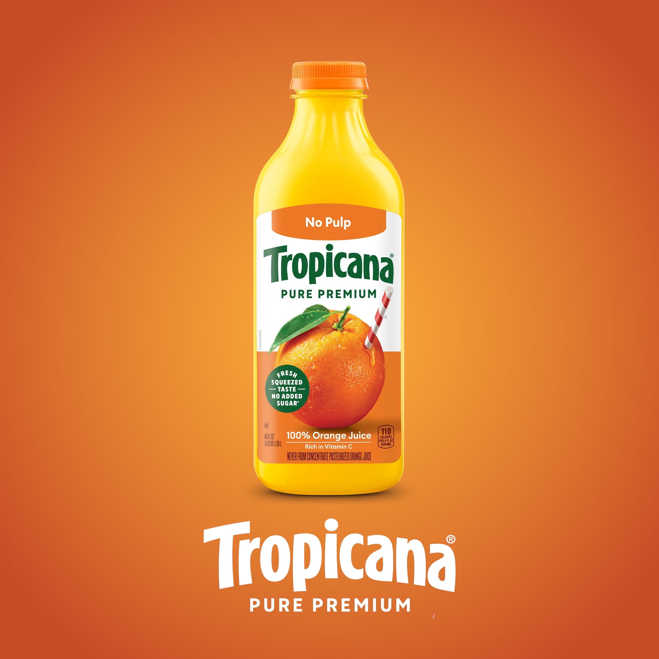 Tropicana Pure Premium 100% Orange Juice Original No Pulp 46 fl oz
