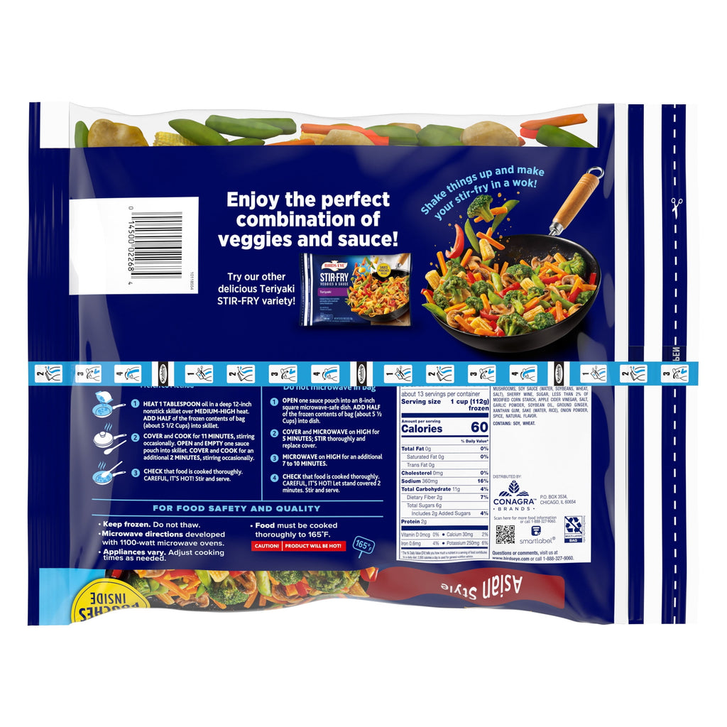 Birds Eye Asian Style Stir Fry Vegetables Frozen 52.2 Oz
