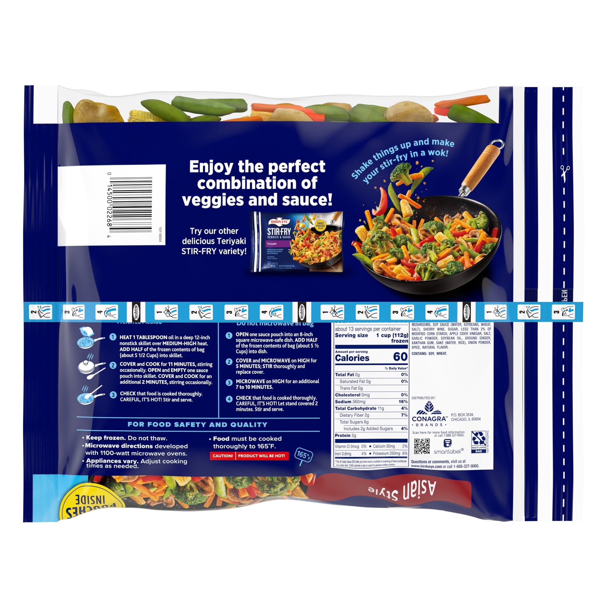 Birds Eye Asian Style Stir Fry Vegetables Frozen 52.2 Oz