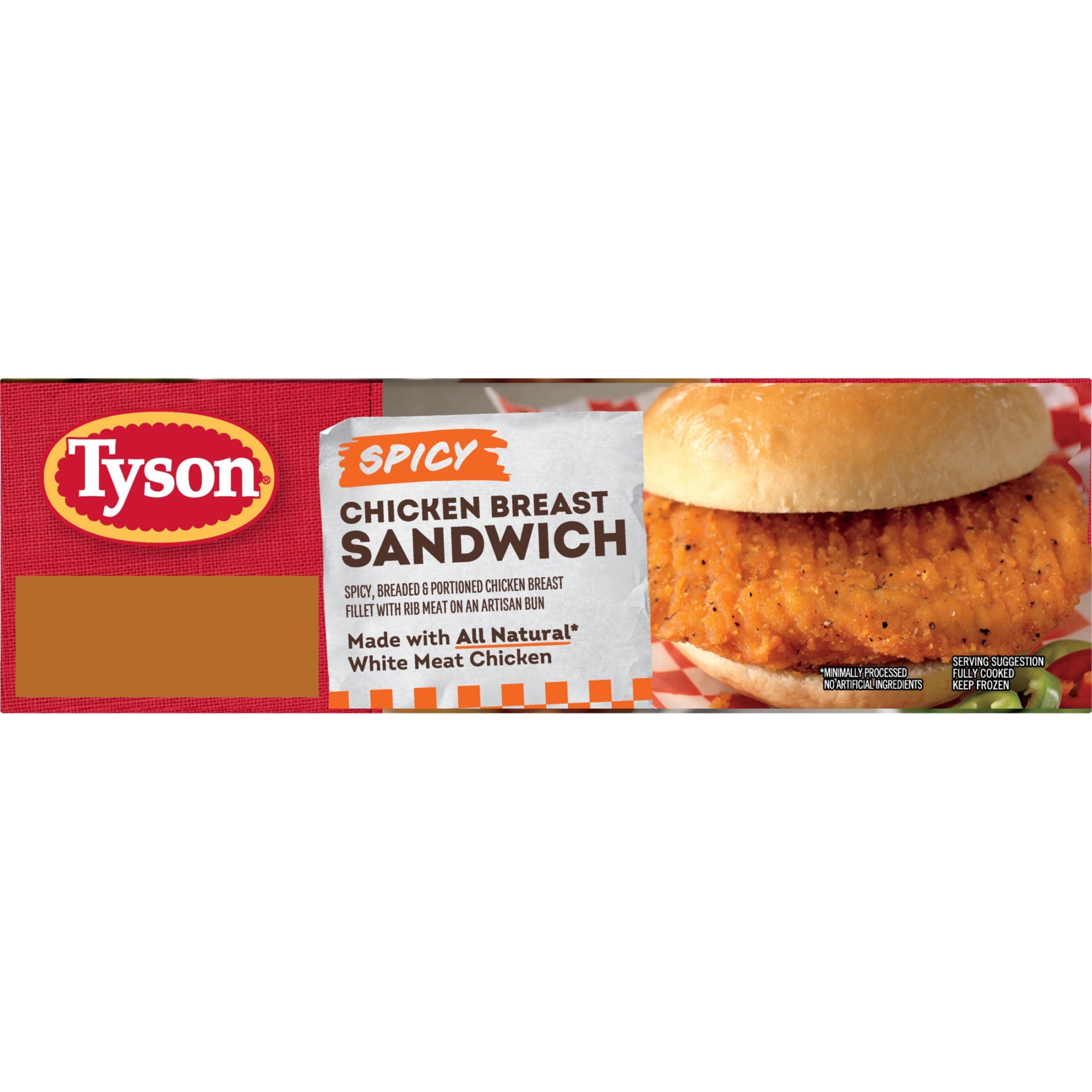 Tyson Spicy Chicken Breast Sandwich Frozen 4 Count 24 Oz