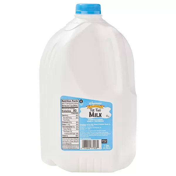 Wegmans Fat Free Milk
1 gallon