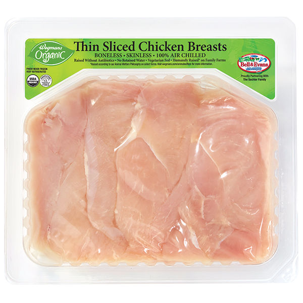 Wegmans Organic Thin Sliced Chicken Breast 1.0 lb