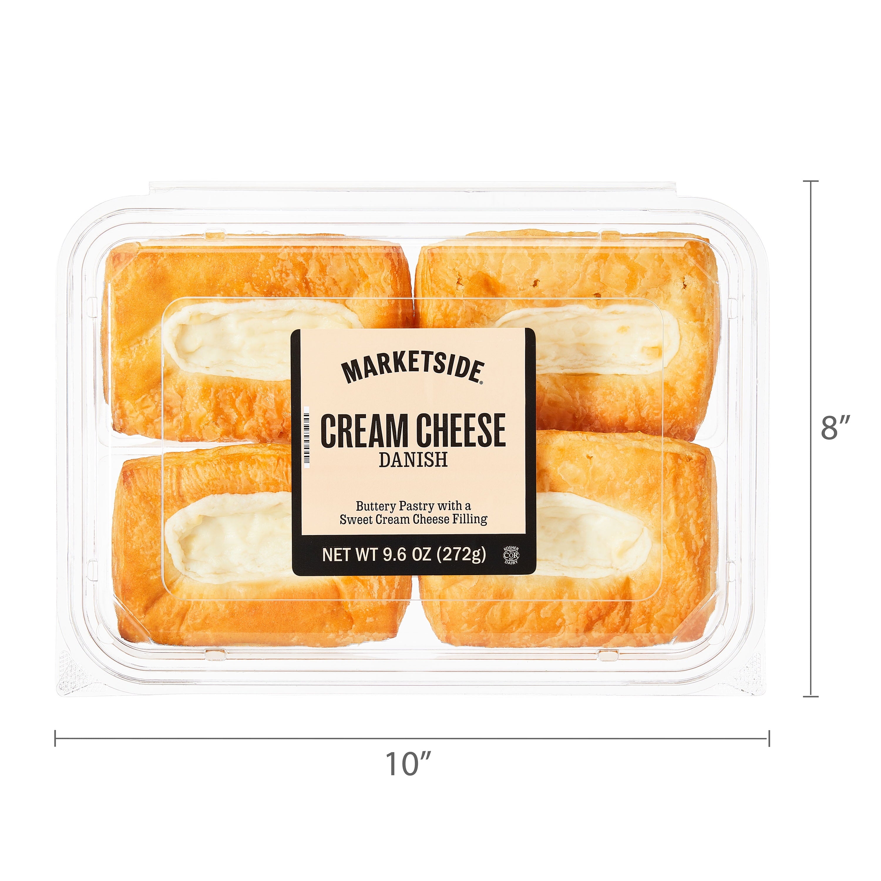 Cream Cheese Danish Baked Pastry 9.6 Oz 4 Count Marketside