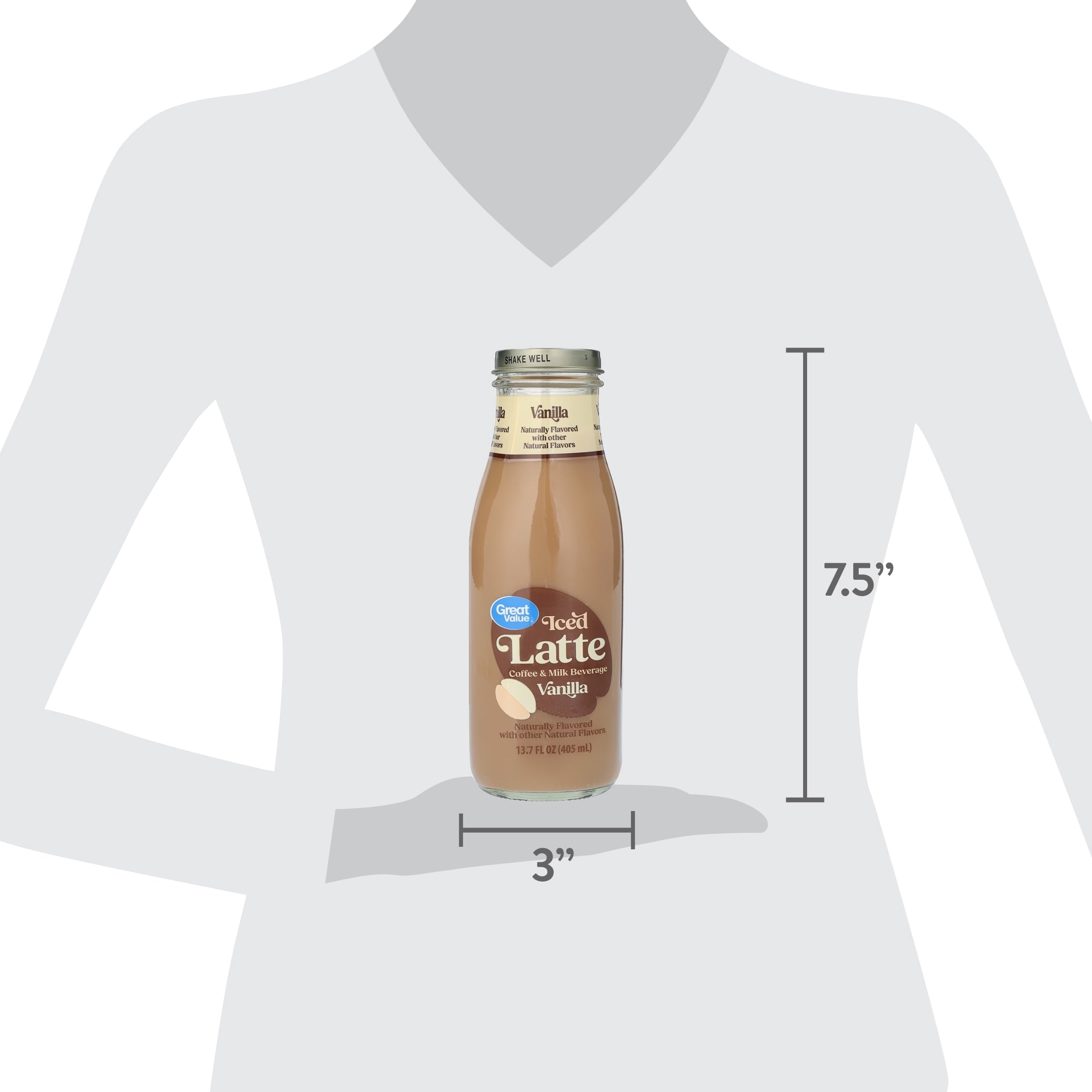 Great Value Iced Vanilla Latte Coffee and Milk Beverage 13.75 fl oz