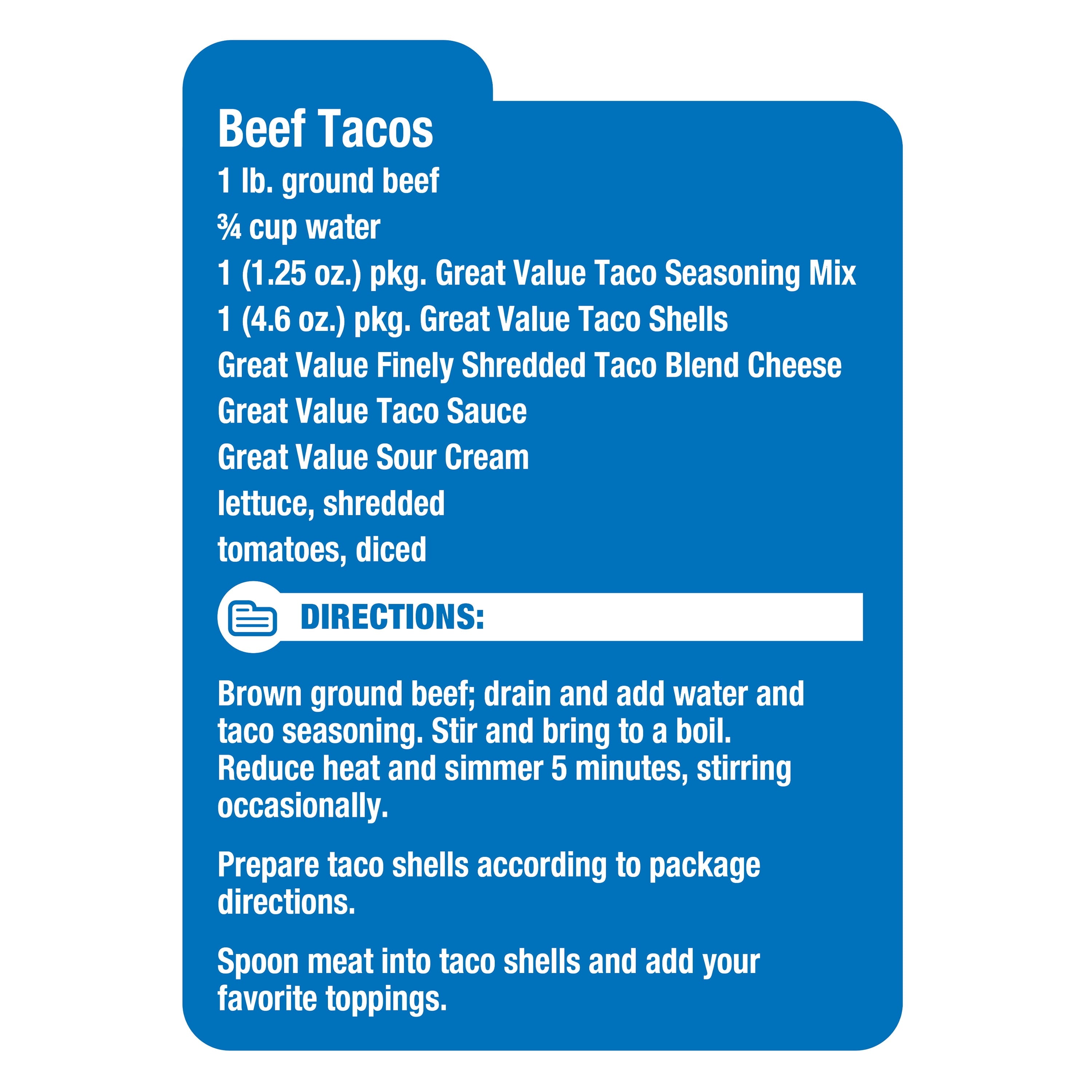 Taco Shells 4.6 Oz 12 Count Great Value