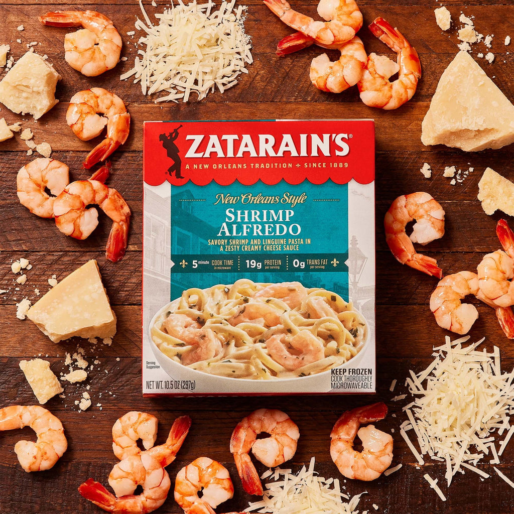 Zatarain's Frozen Shrimp Alfredo Pasta Meal 10.5 Oz