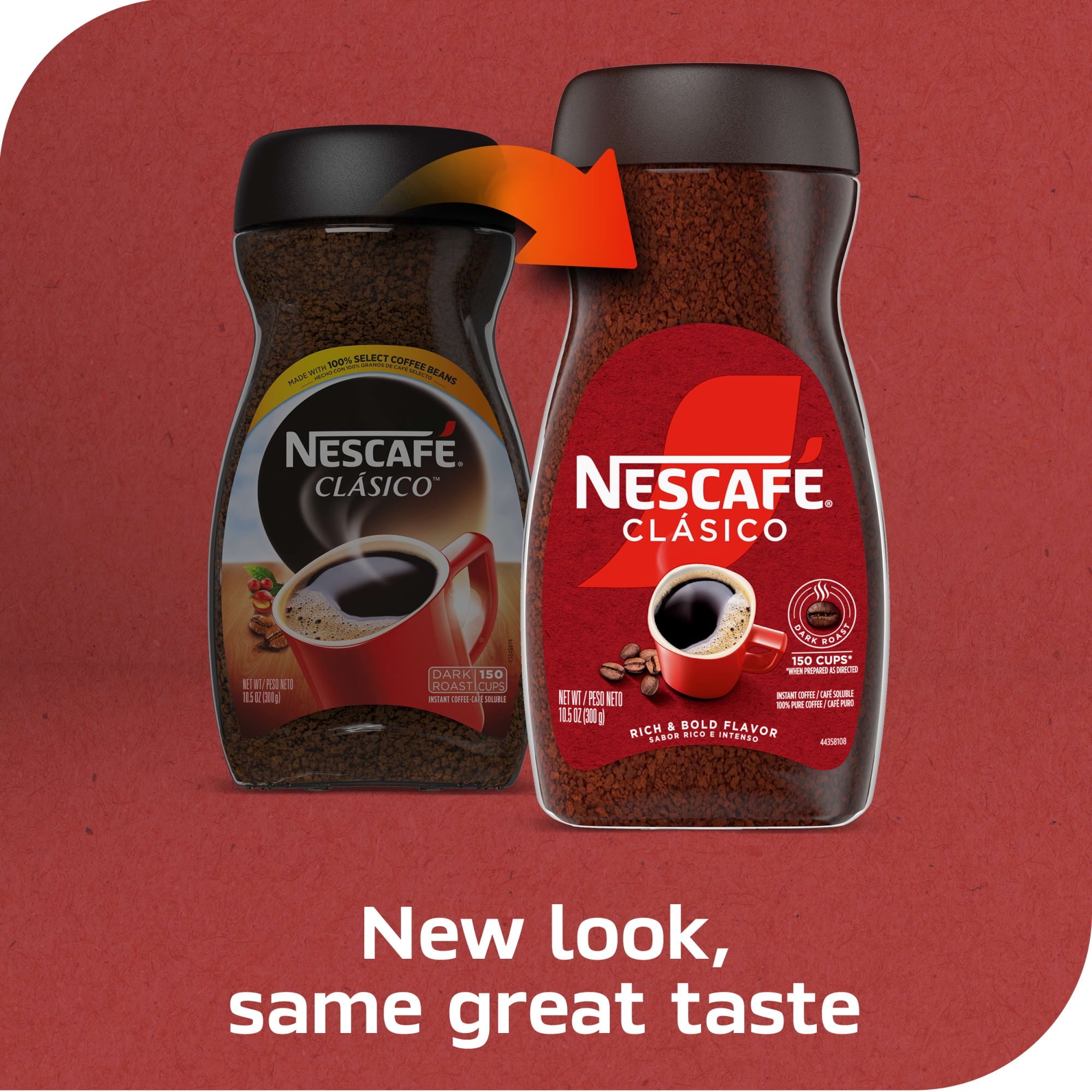 NESCAFÉ CLÁSICO Naturally Caffeinated Dark Roast Instant Coffee 10.5 oz Jar