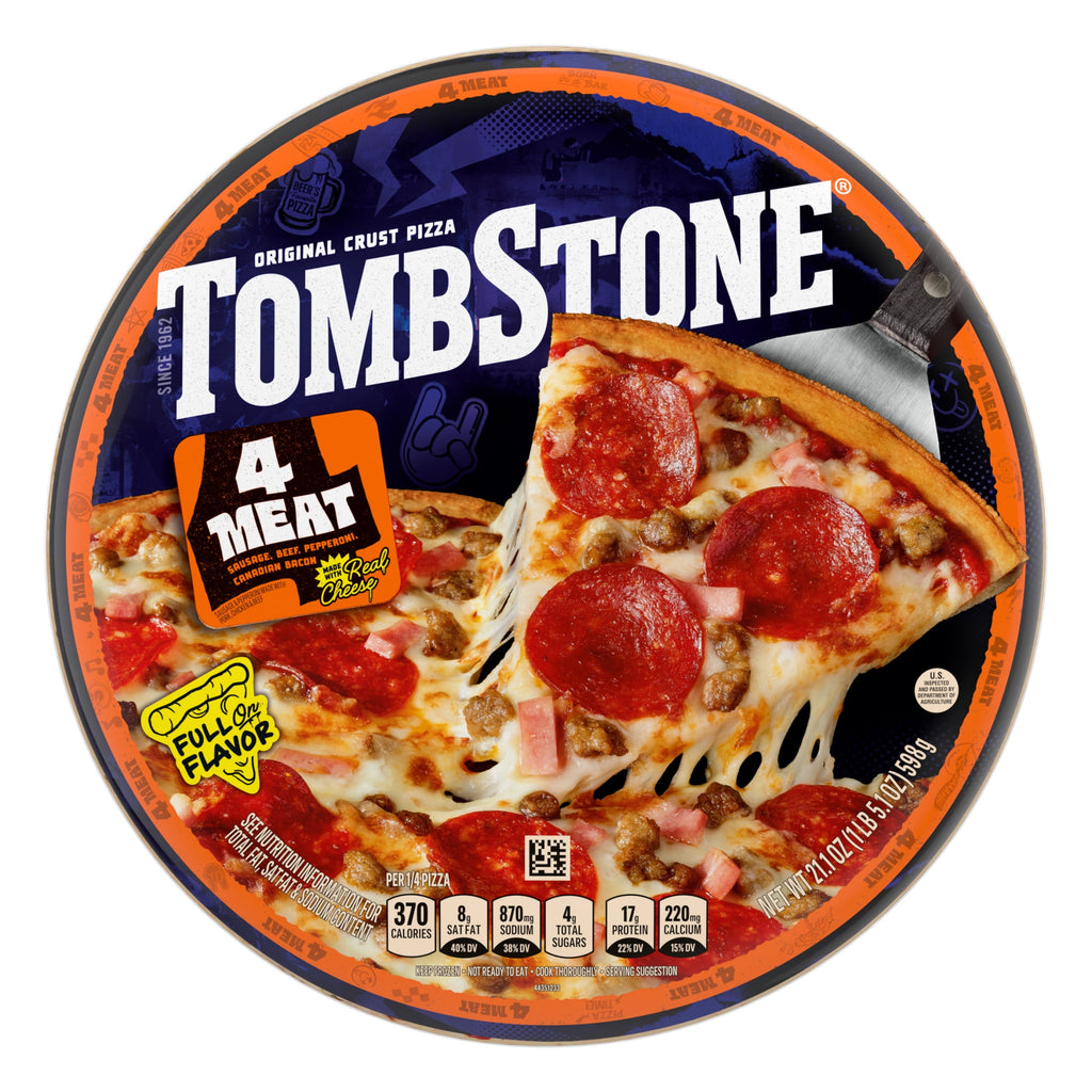 Tombstone Four Meat Original Thin Crust Frozen Pizza 21.1 Oz