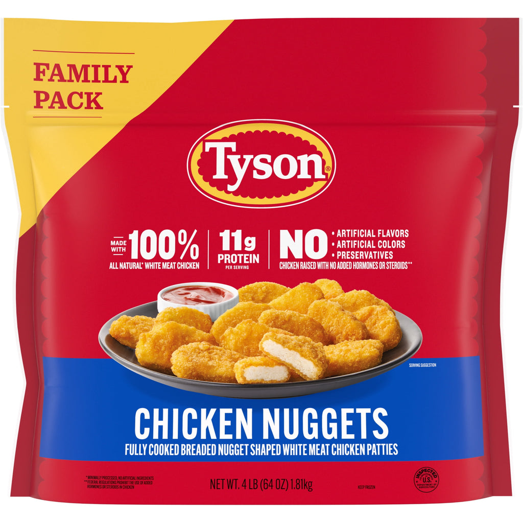 Tyson Frozen White Meat Chicken Nuggets Family Pack 64 Oz