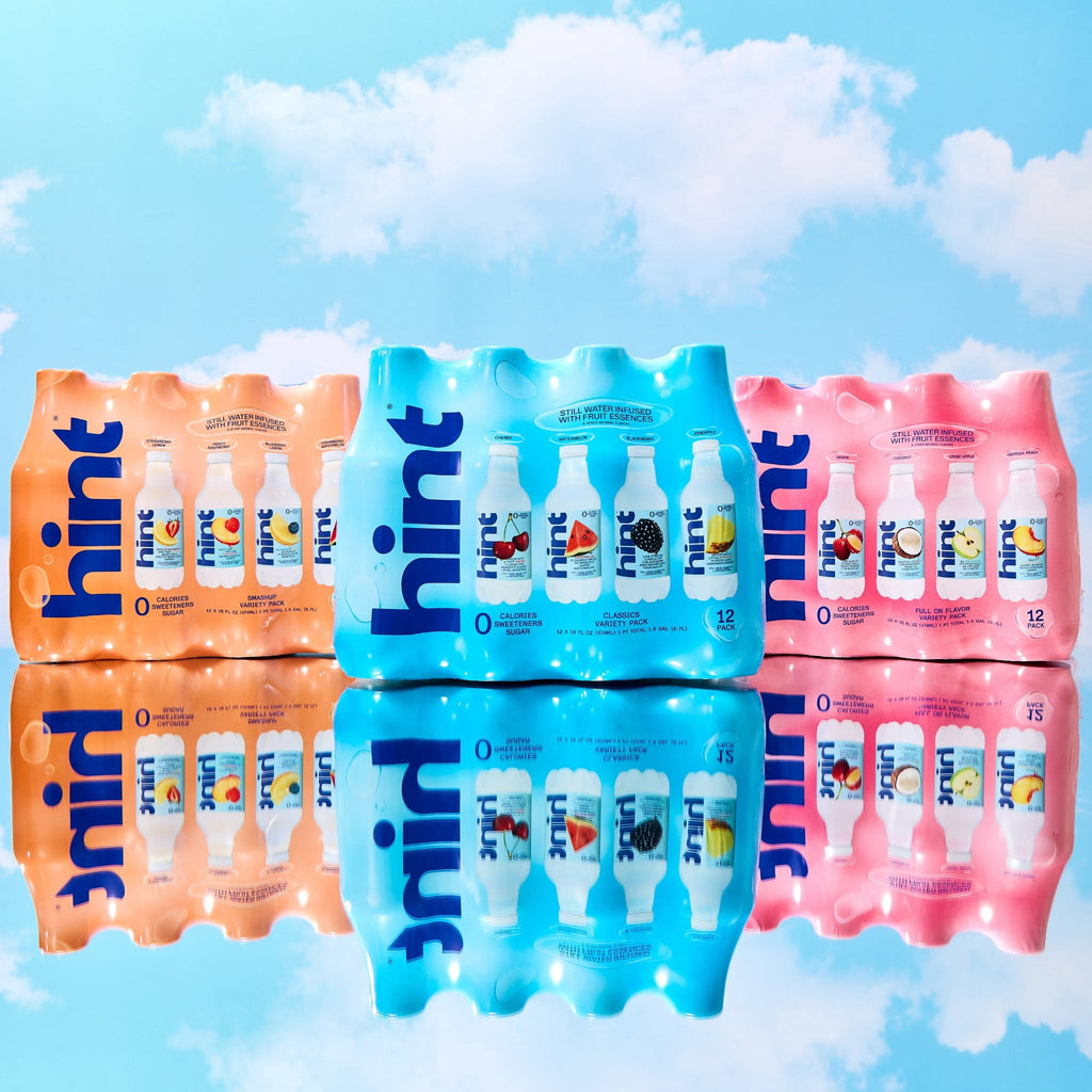 Hint Blue 4-Flavor Variety Pack Flavored Water 16 fl oz 12 Pack Plastic Bottles