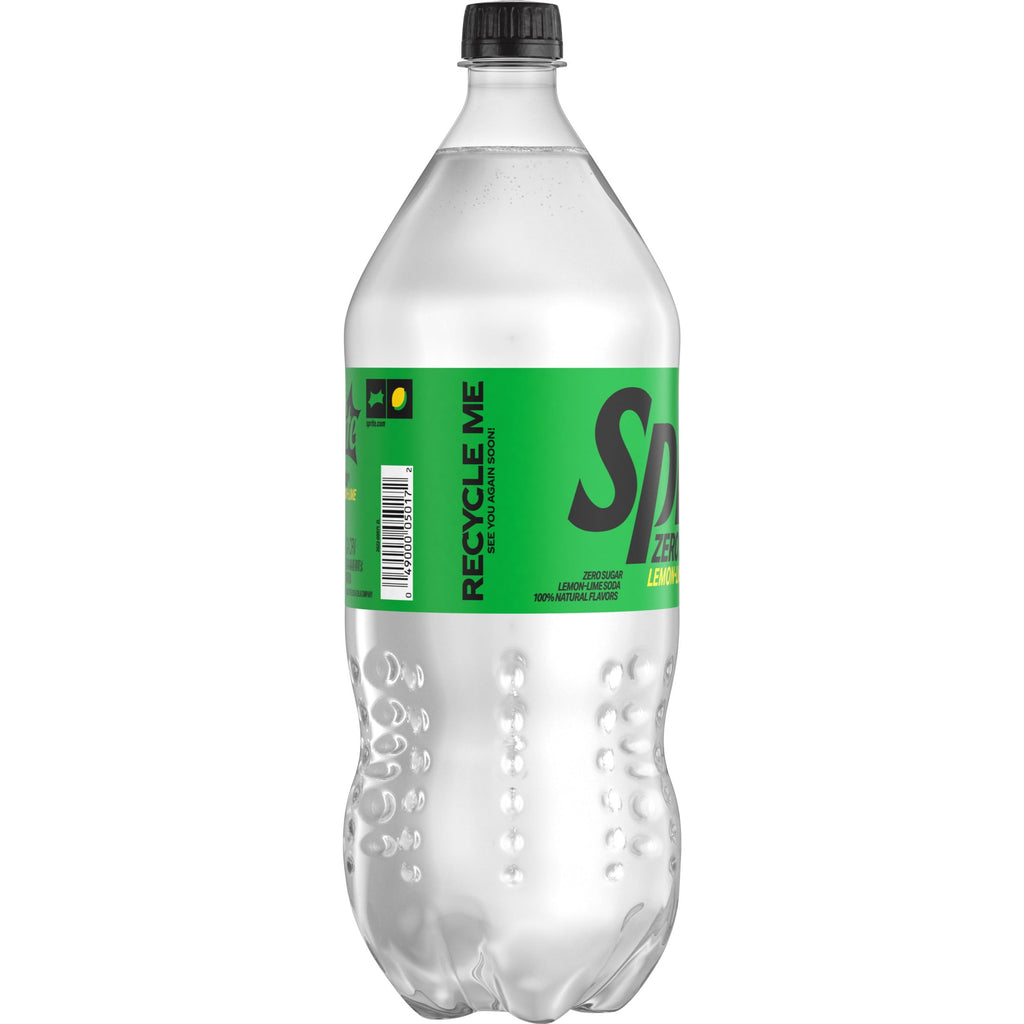 Sprite Zero Sugar Lemon-Lime Caffeine Free Soda Pop Bottle 2 Liters