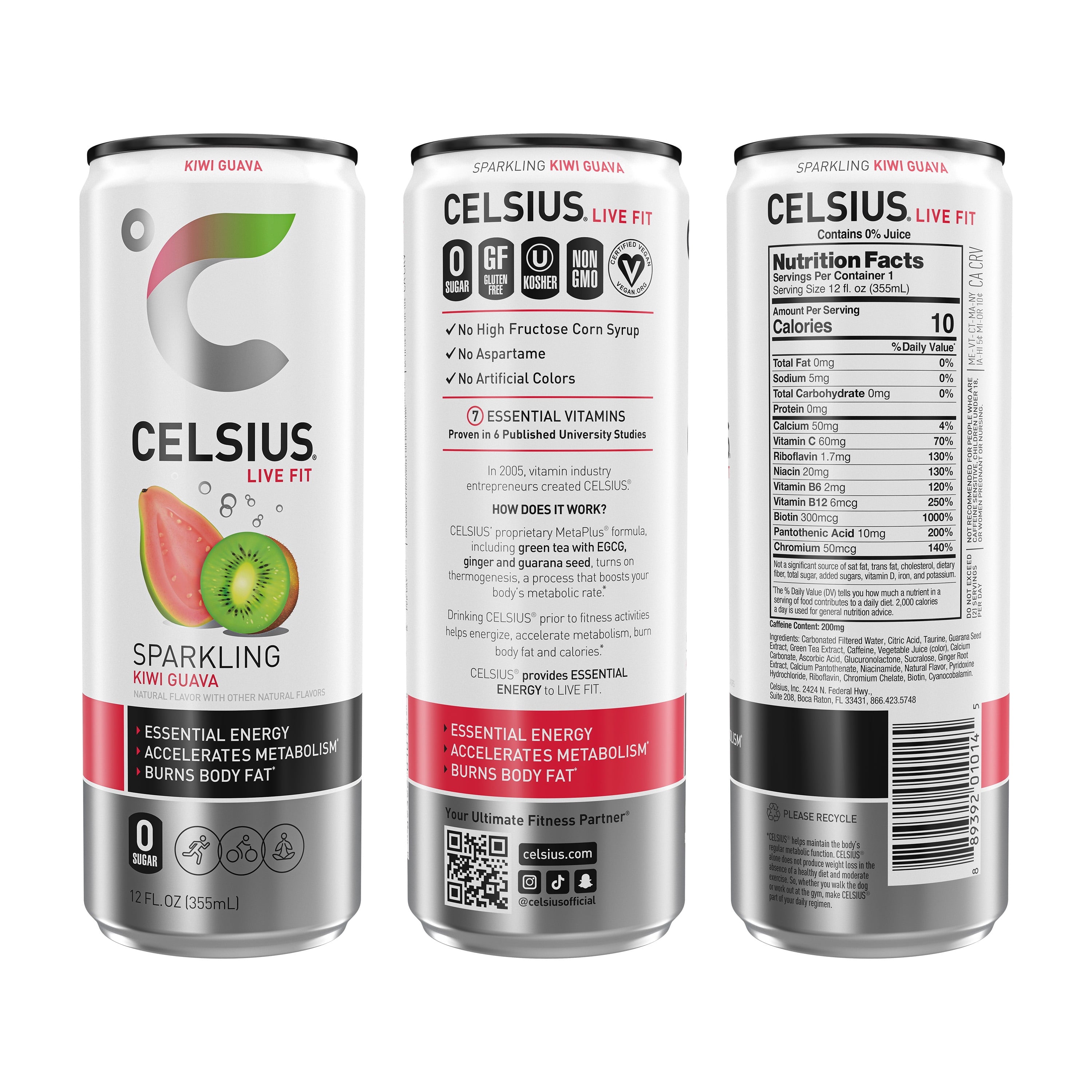 CELSIUS Sparkling Original Variety Pack Functional Energy Drink 12 fl oz 12 Pack