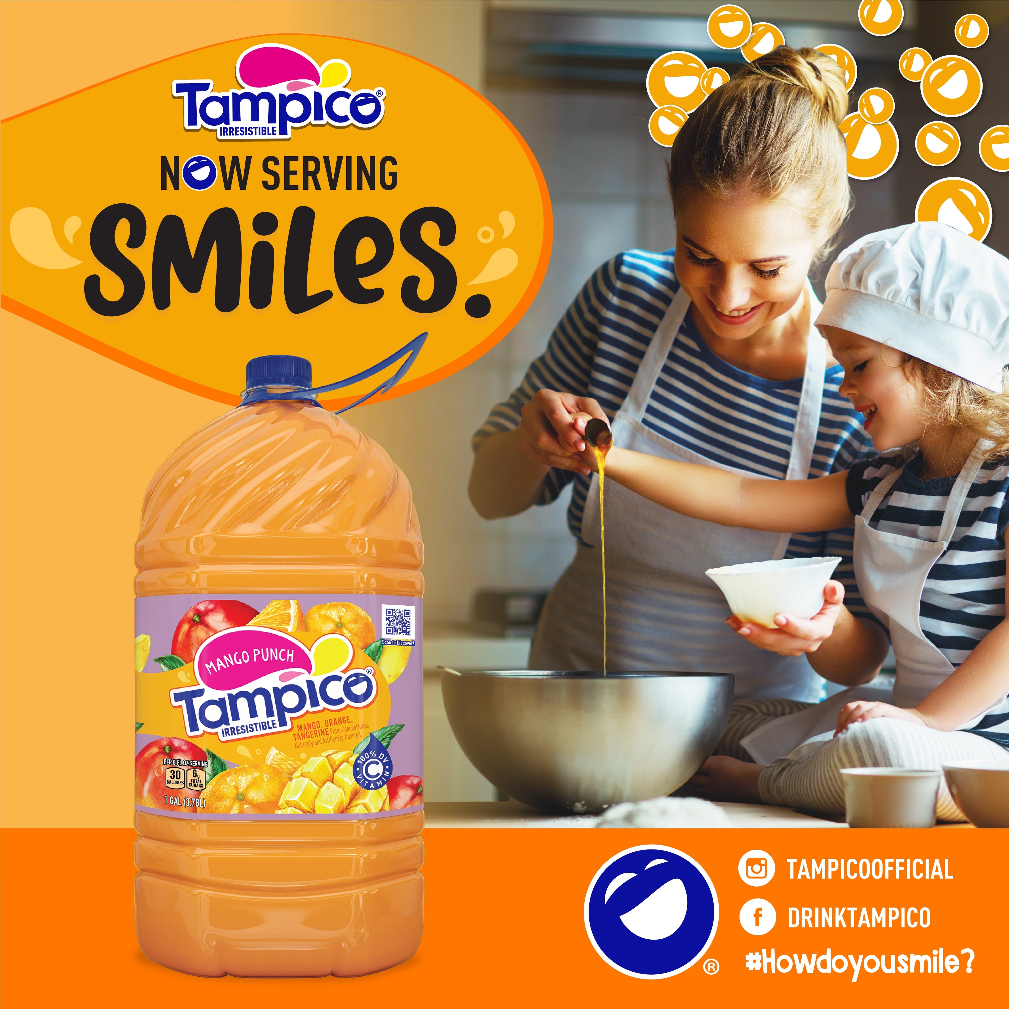 Tampico Mango Punch Mango Orange Tangerine Juice Drink 1 Gallon