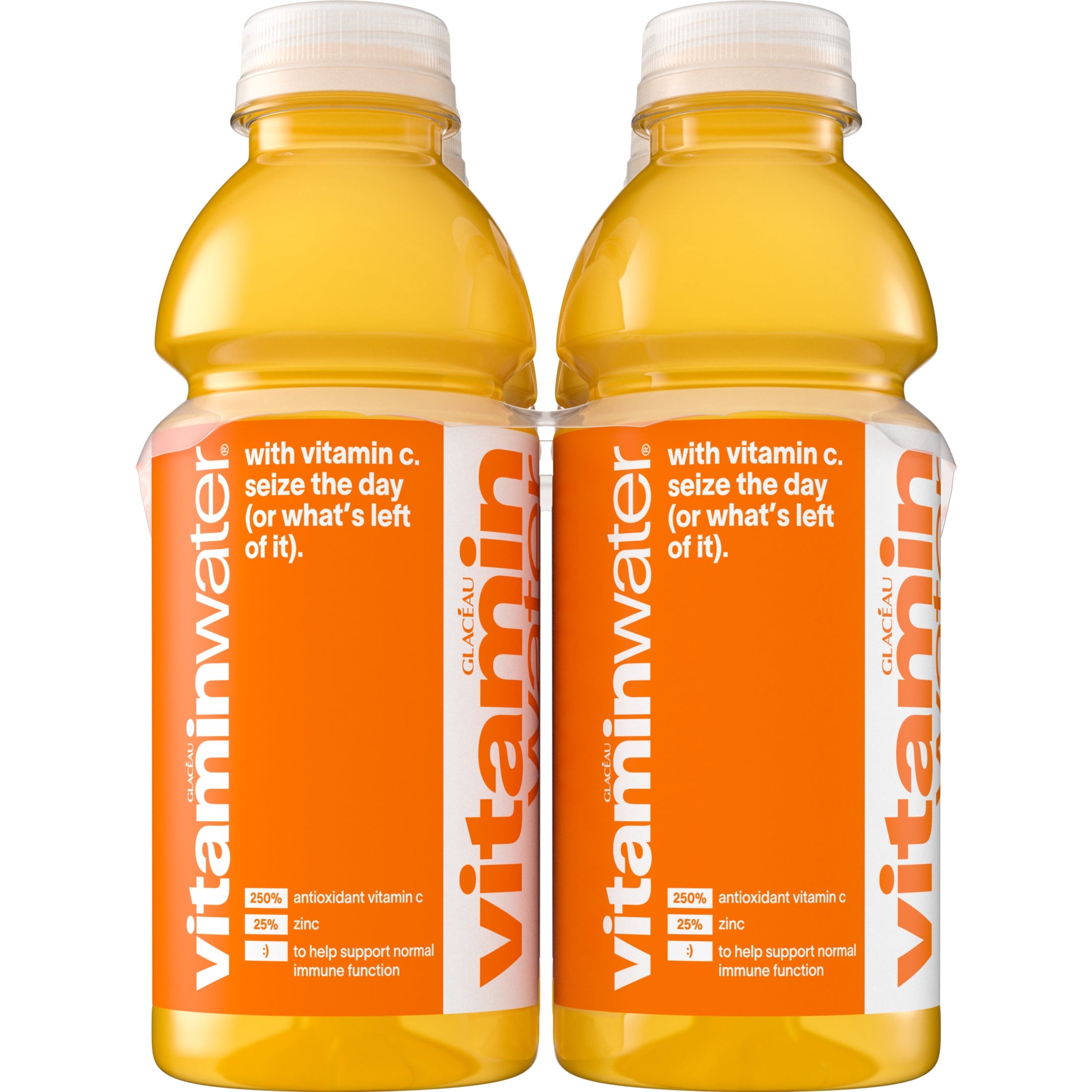 Vitaminwater Zero Sugar Rise Orange Flavored Water 16.9 fl oz 6 Pack