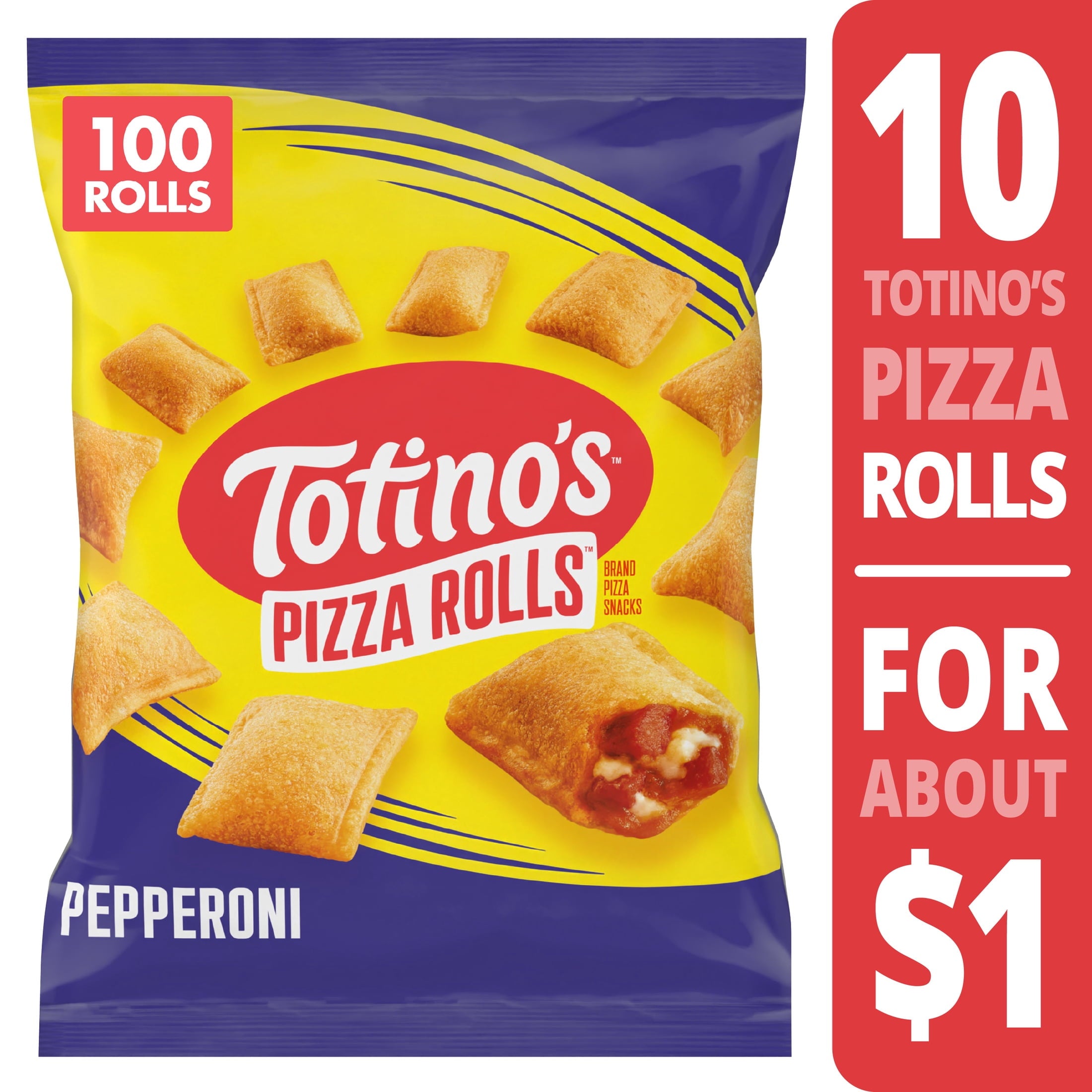 Totino's Combination Pizza Rolls Snacks 50 Count 24.8 Oz Frozen
