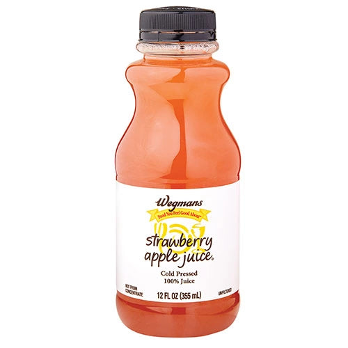 Wegmans Cold Pressed 100% Juice, Strawberry Apple 12 fl. oz.