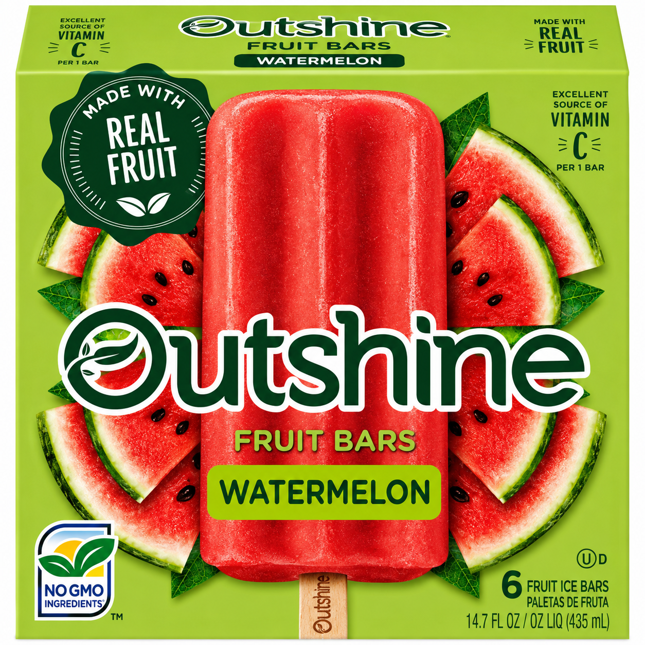 Outshine Watermelon Fruit Bars – 6 Count