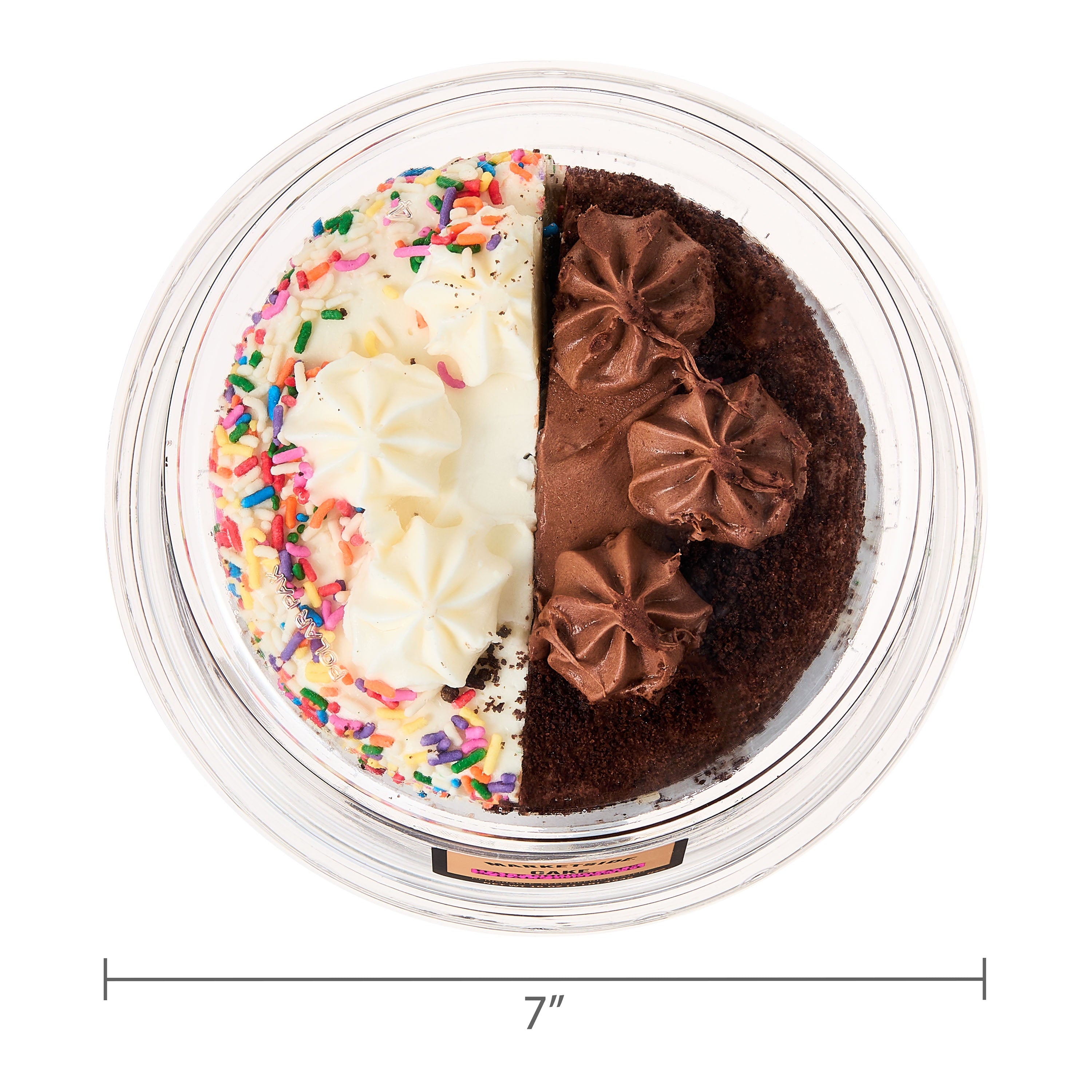 Half Chocolate Half Confetti Cake 16 Oz Marketside