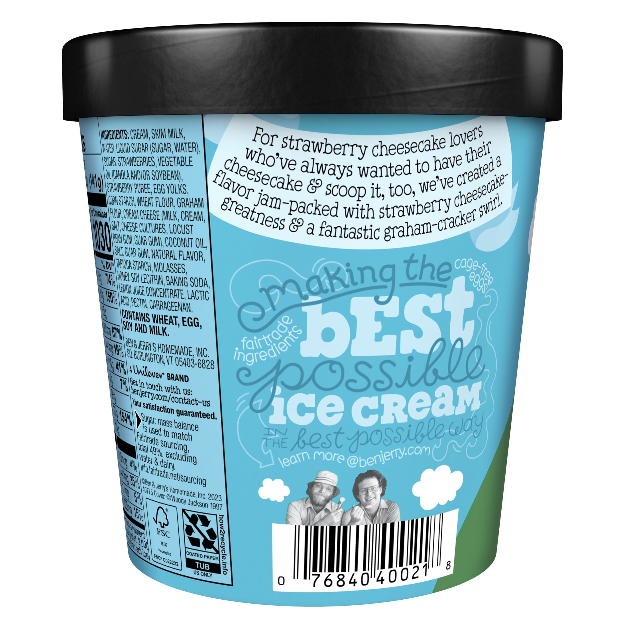 Ben & Jerry's Strawberry Cheesecake Ice Cream 16 Fl Oz