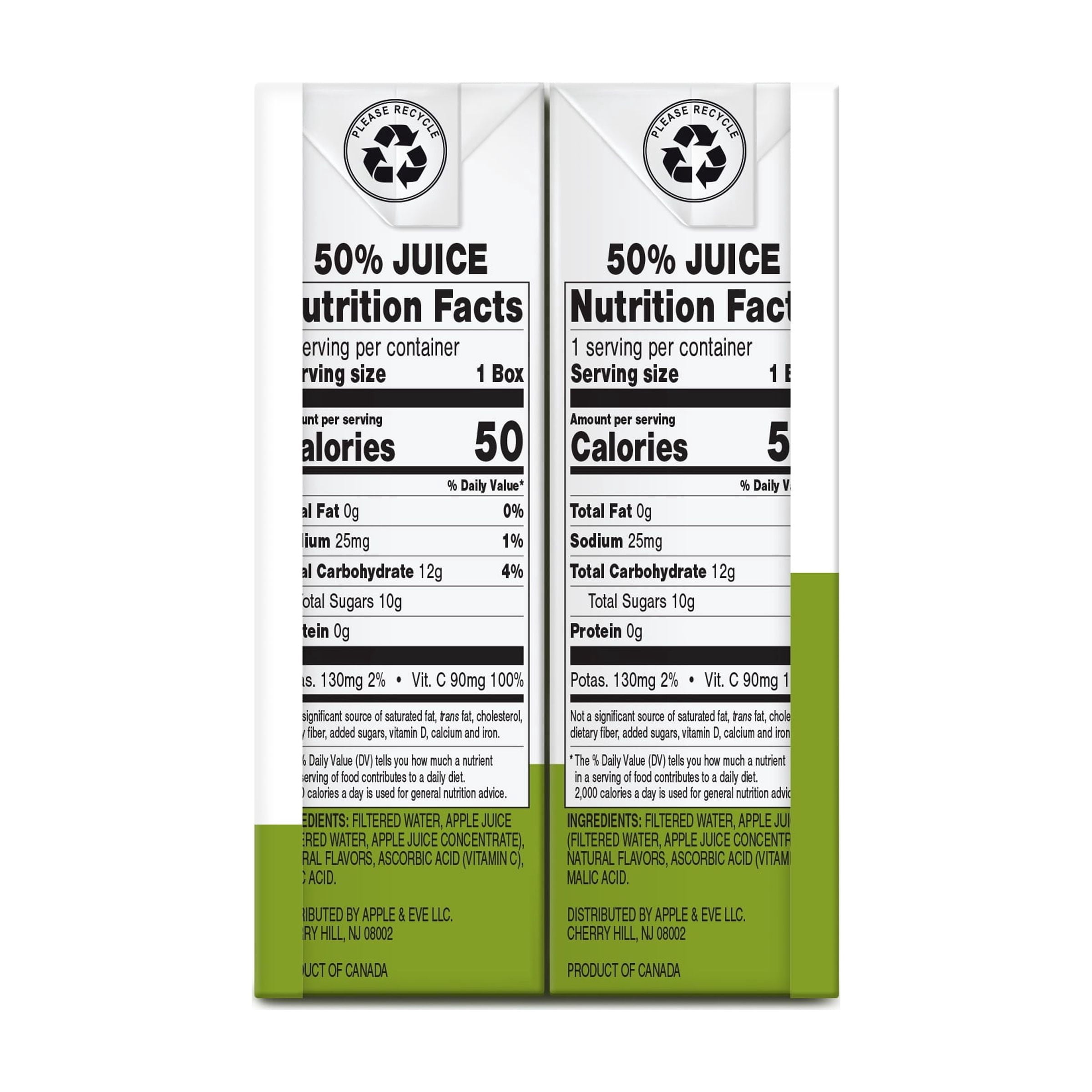Apple & Eve Reduced Sugar Apple Juice Drink 6.75 fl oz 8 Count