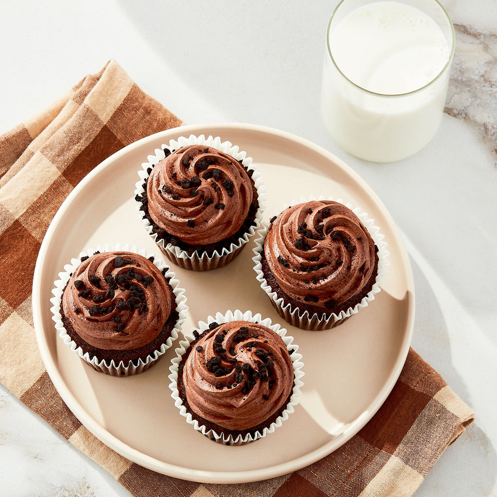 Fudge Brownie Cupcakes 11.7 Oz 4 Count Marketside